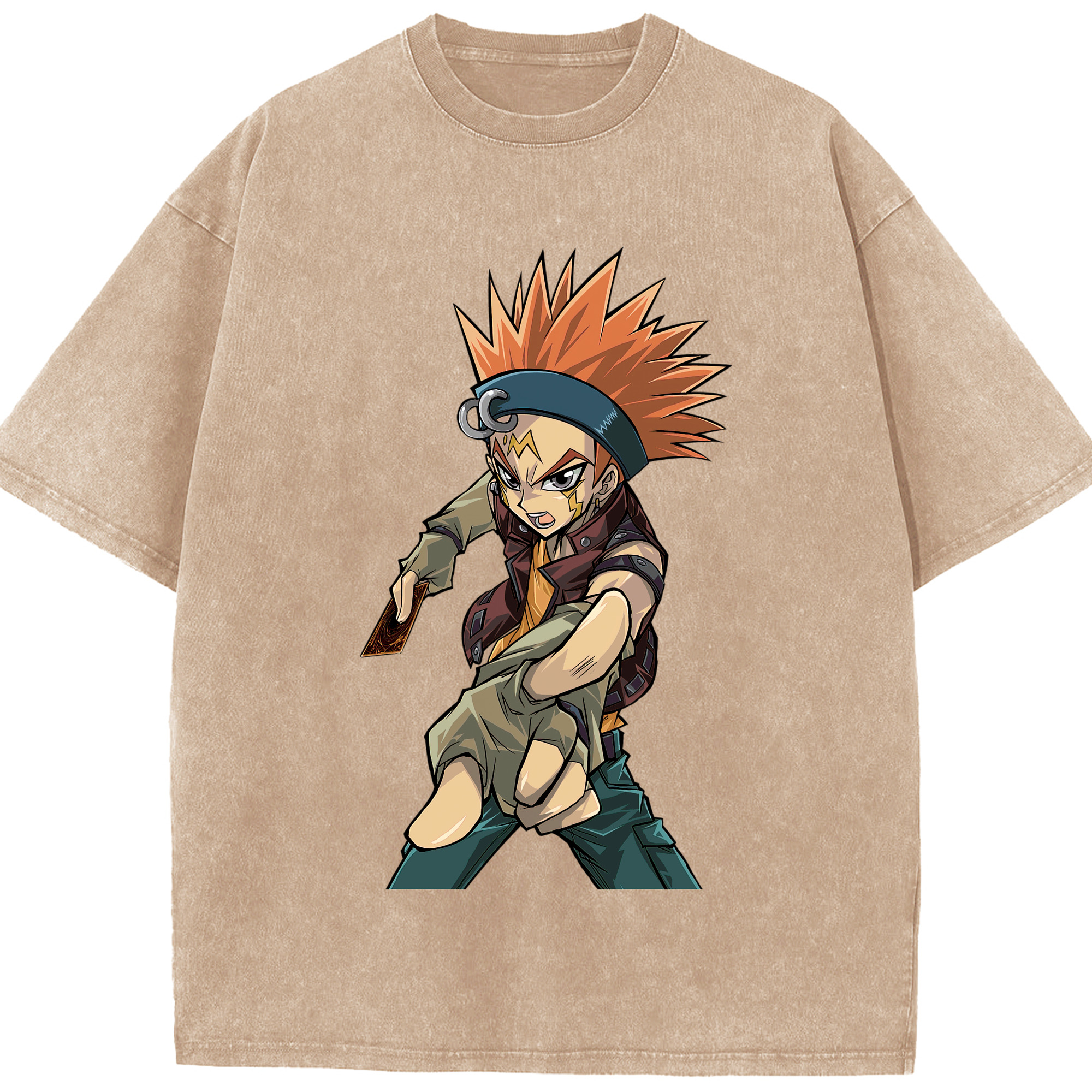 （画像用） 遊☆戯☆王 Yu-Gi-Oh! 綿100% ヴィンテージ風 半袖Tシャツ（フロントプリント）