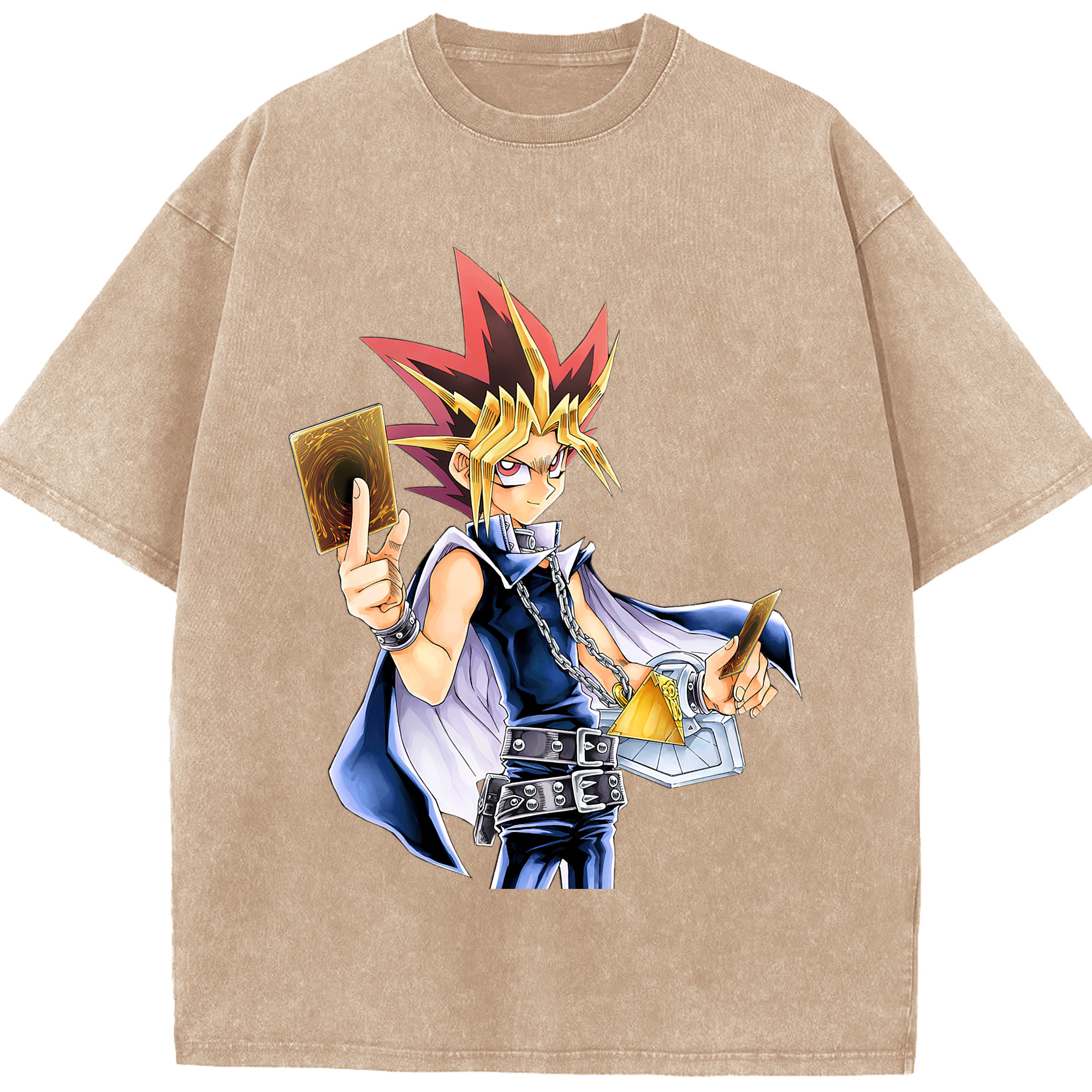 （画像用） 遊☆戯☆王 Yu-Gi-Oh! 綿100% ヴィンテージ風 半袖Tシャツ（フロントプリント）