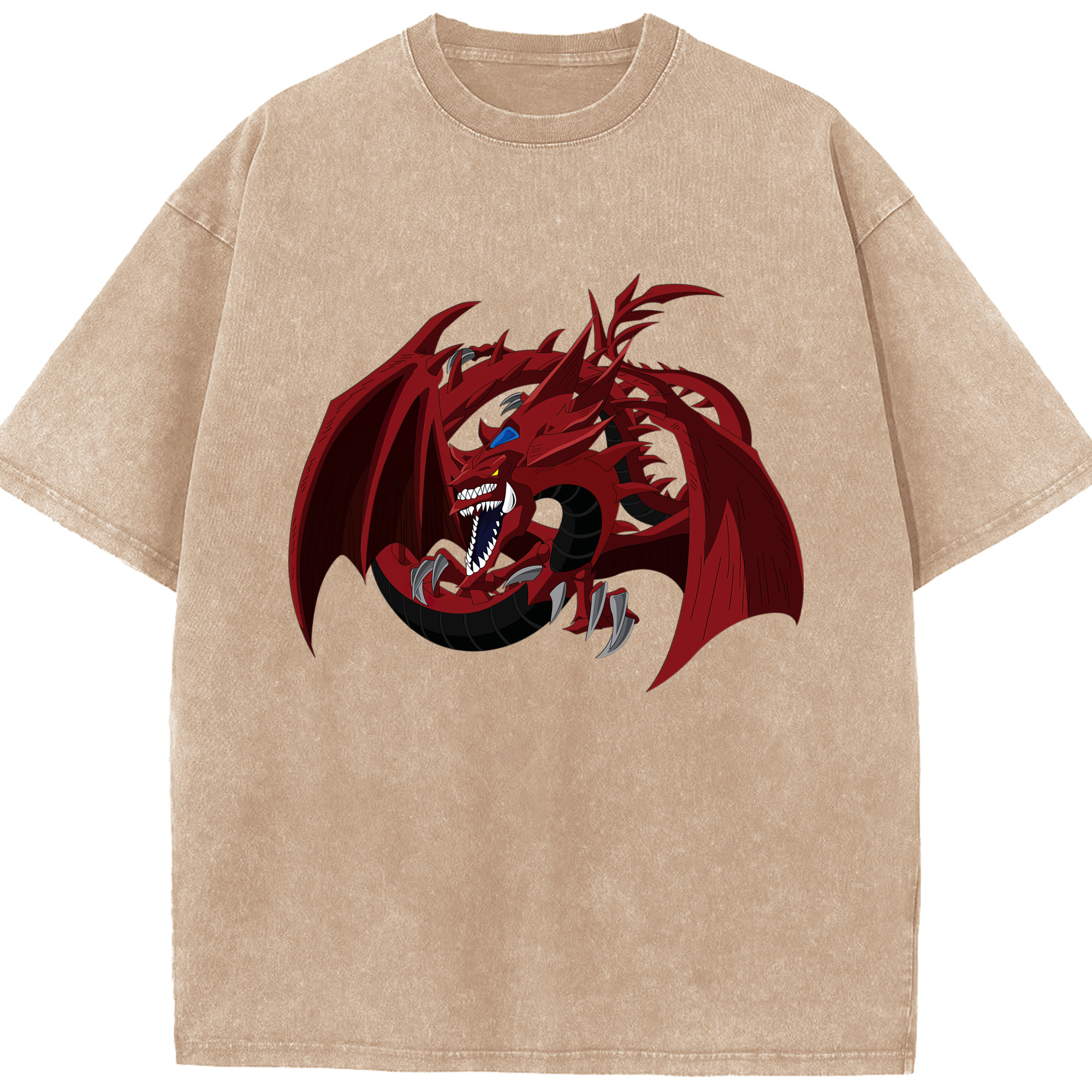 （画像用） 遊☆戯☆王 Yu-Gi-Oh! 綿100% ヴィンテージ風 半袖Tシャツ（フロントプリント）