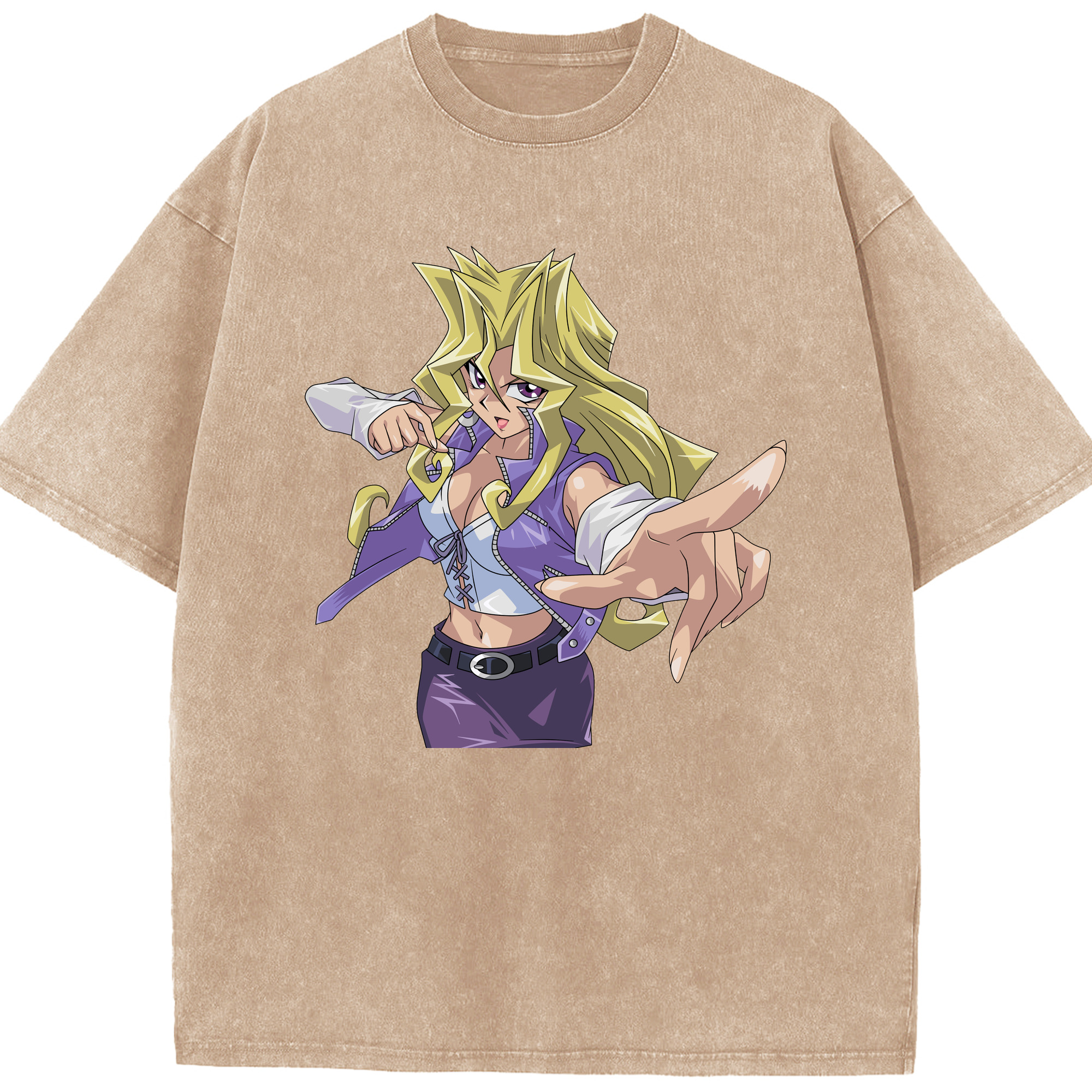 （画像用） 遊☆戯☆王 Yu-Gi-Oh! 綿100% ヴィンテージ風 半袖Tシャツ（フロントプリント）