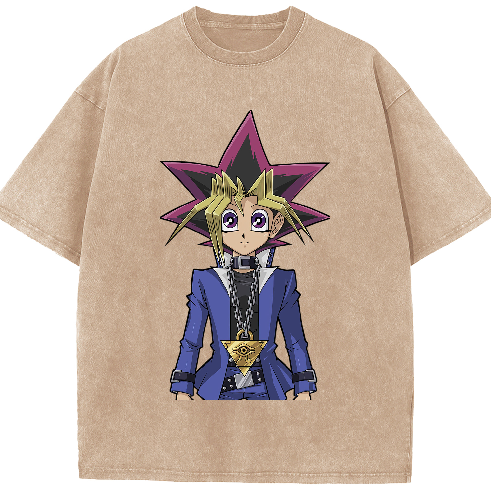 （画像用） 遊☆戯☆王 Yu-Gi-Oh! 綿100% ヴィンテージ風 半袖Tシャツ（フロントプリント）