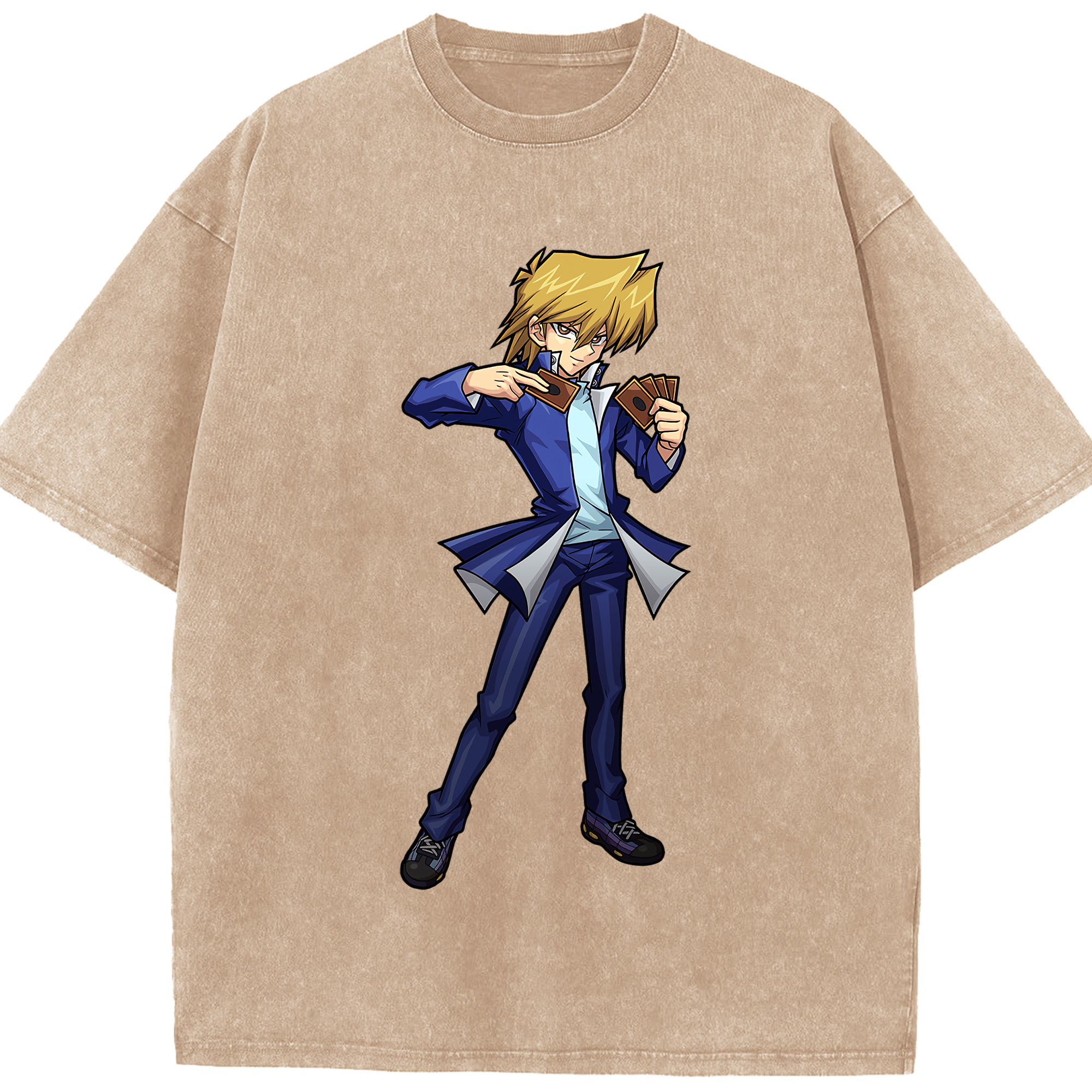 （画像用） 遊☆戯☆王 Yu-Gi-Oh! 綿100% ヴィンテージ風 半袖Tシャツ（フロントプリント）