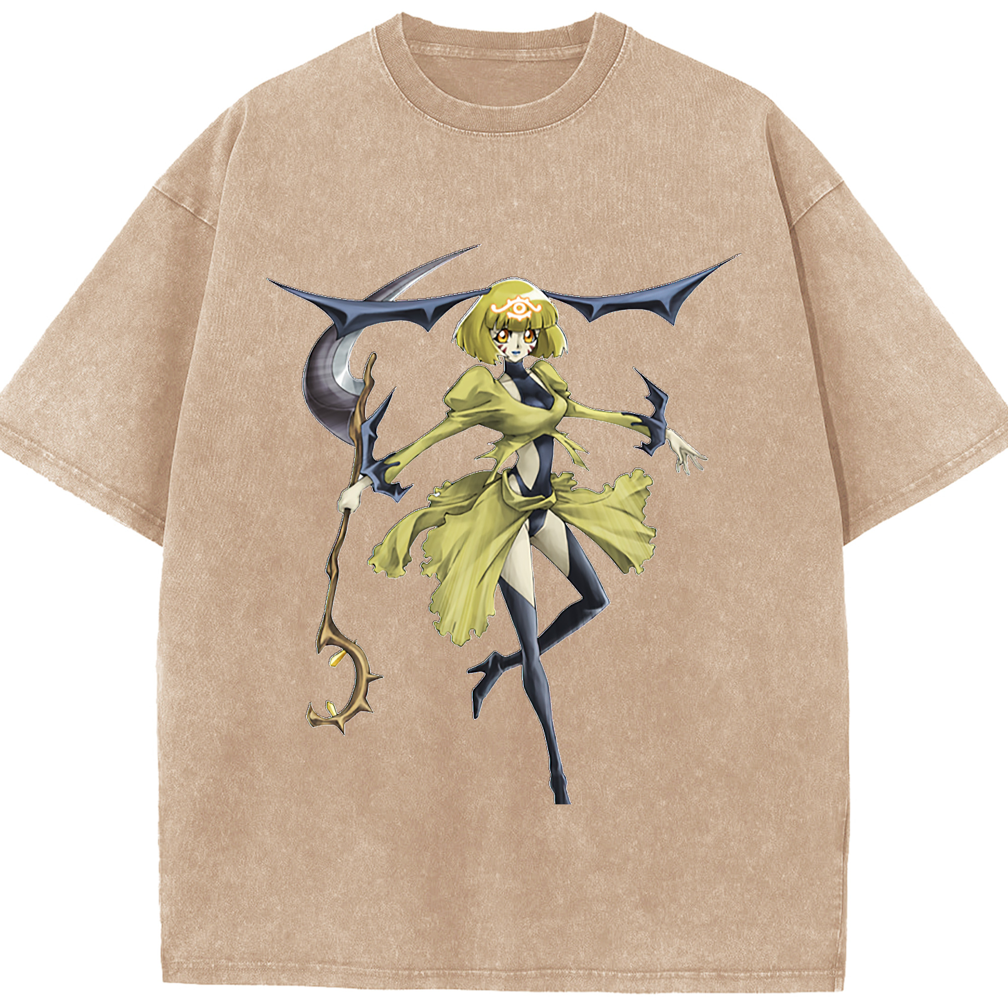 （画像用） 遊☆戯☆王 Yu-Gi-Oh! 綿100% ヴィンテージ風 半袖Tシャツ（フロントプリント）