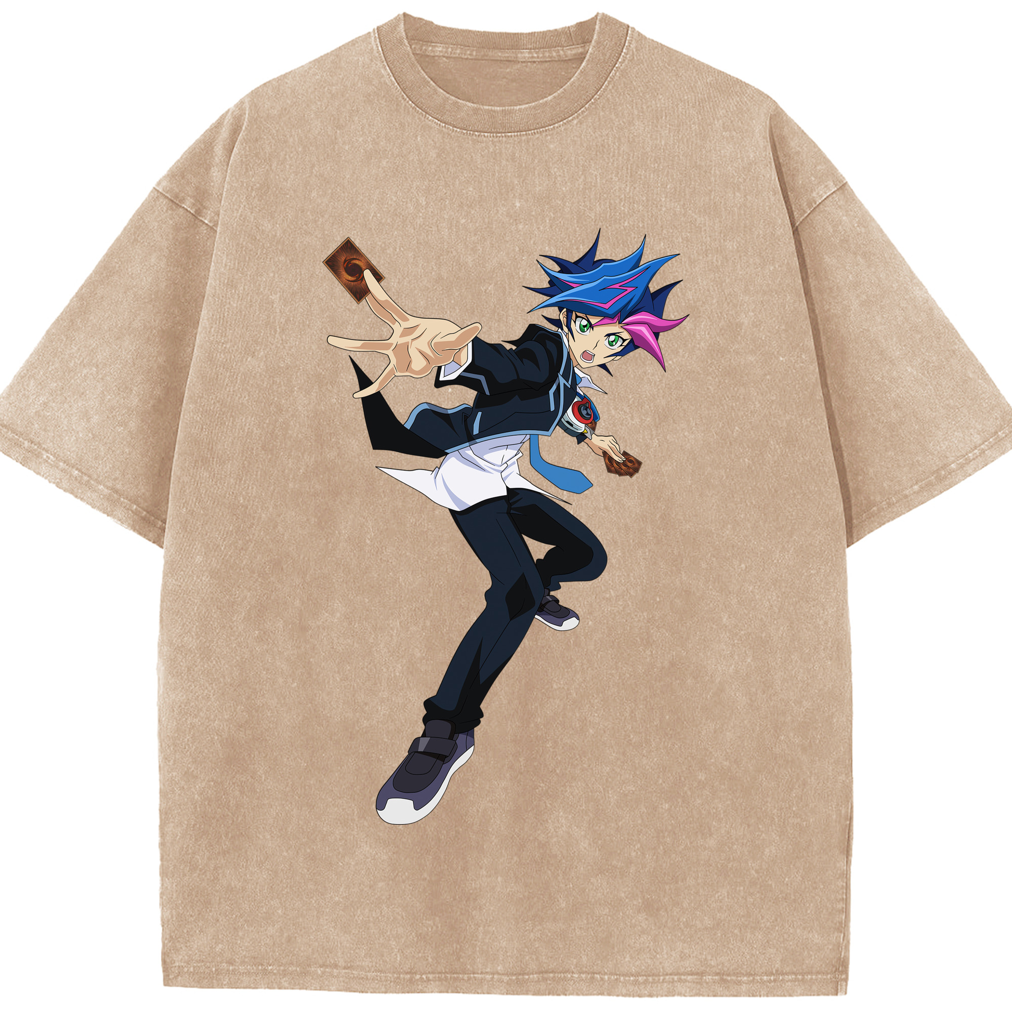（画像用） 遊☆戯☆王 Yu-Gi-Oh! 綿100% ヴィンテージ風 半袖Tシャツ（フロントプリント）