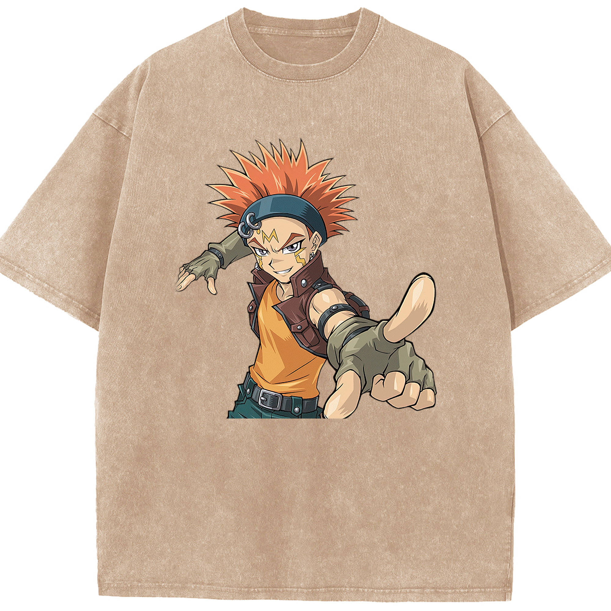 （画像用） 遊☆戯☆王 Yu-Gi-Oh! 綿100% ヴィンテージ風 半袖Tシャツ（フロントプリント）