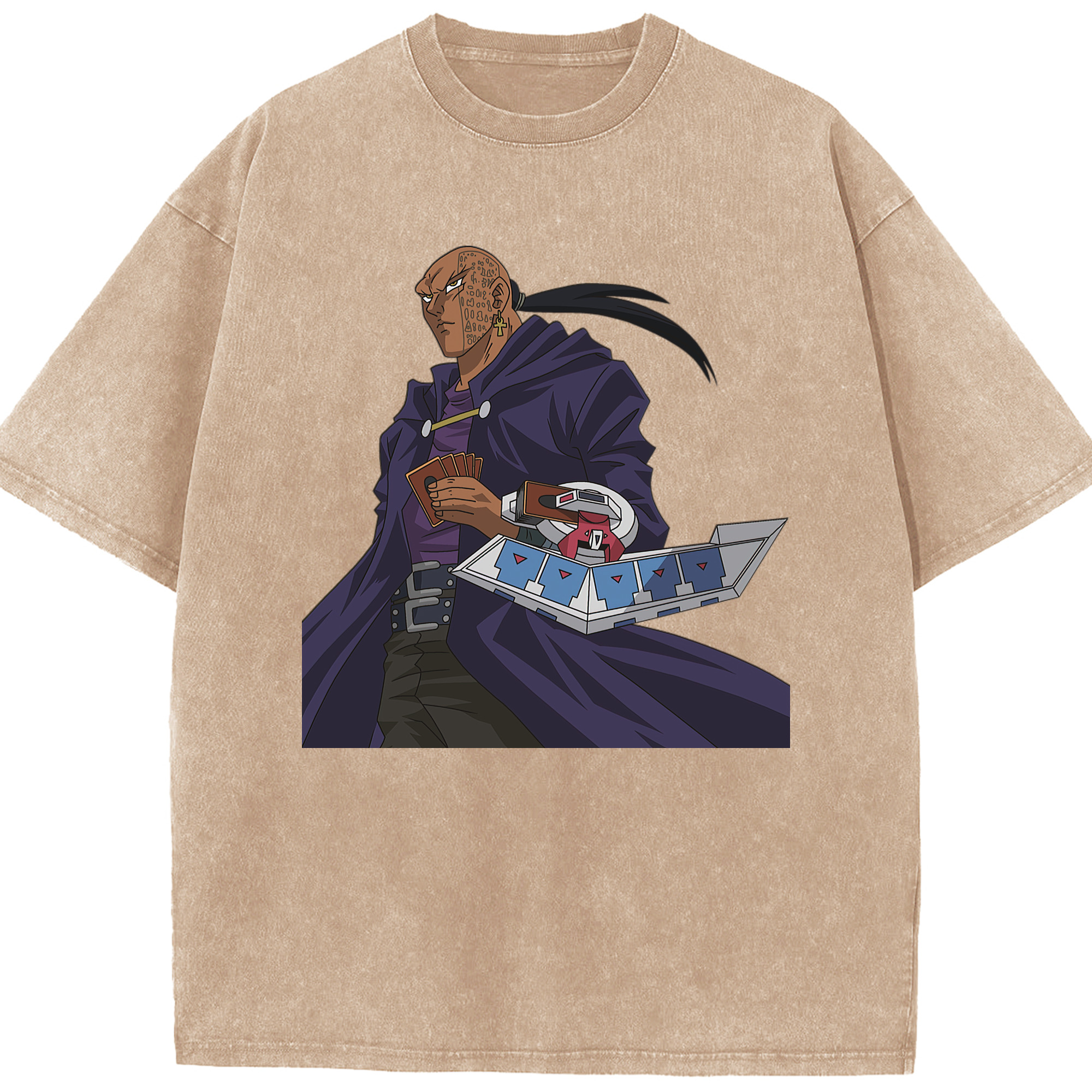 （画像用） 遊☆戯☆王 Yu-Gi-Oh! 綿100% ヴィンテージ風 半袖Tシャツ（フロントプリント）