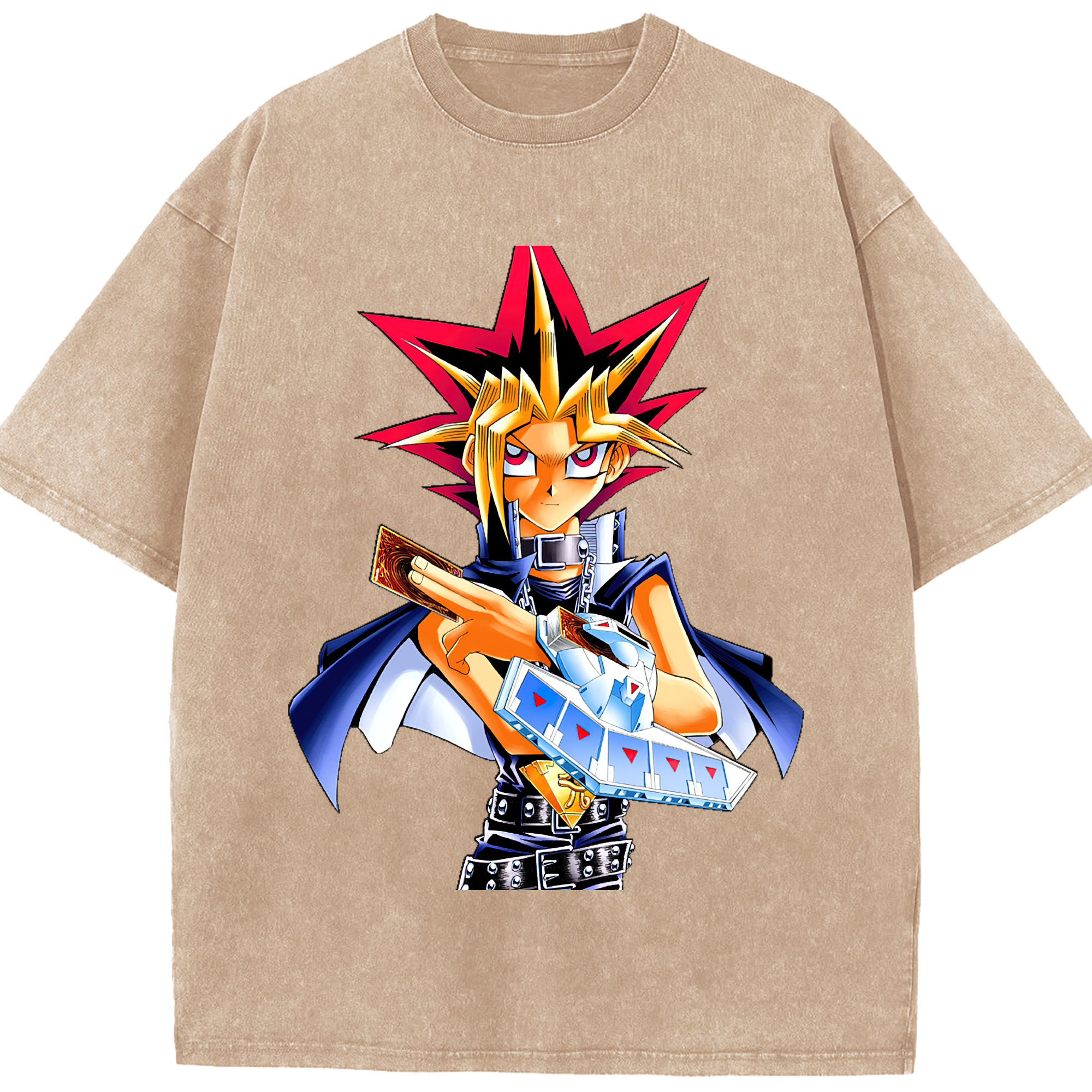 （画像用） 遊☆戯☆王 Yu-Gi-Oh! 綿100% ヴィンテージ風 半袖Tシャツ（フロントプリント）