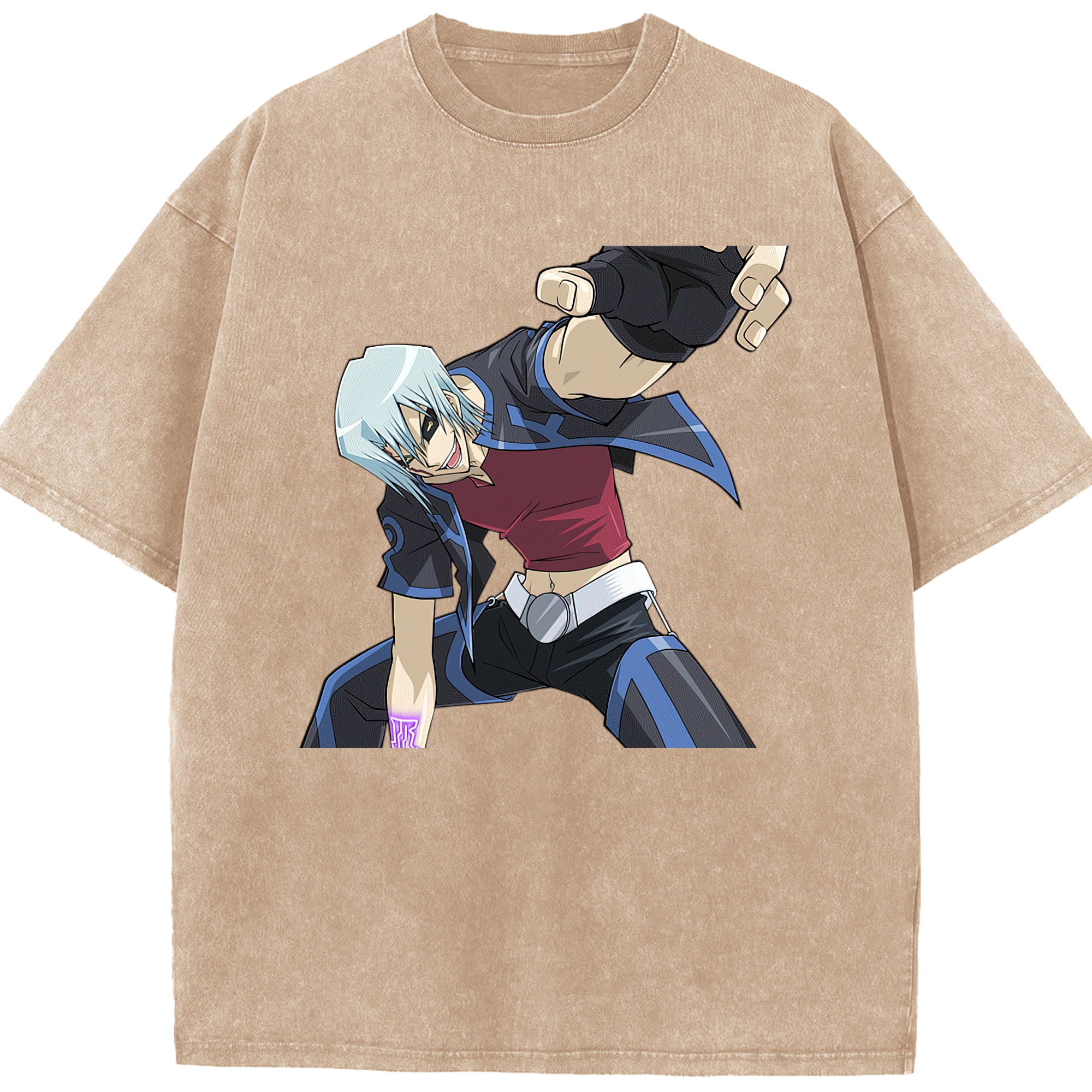 （画像用） 遊☆戯☆王 Yu-Gi-Oh! 綿100% ヴィンテージ風 半袖Tシャツ（フロントプリント）
