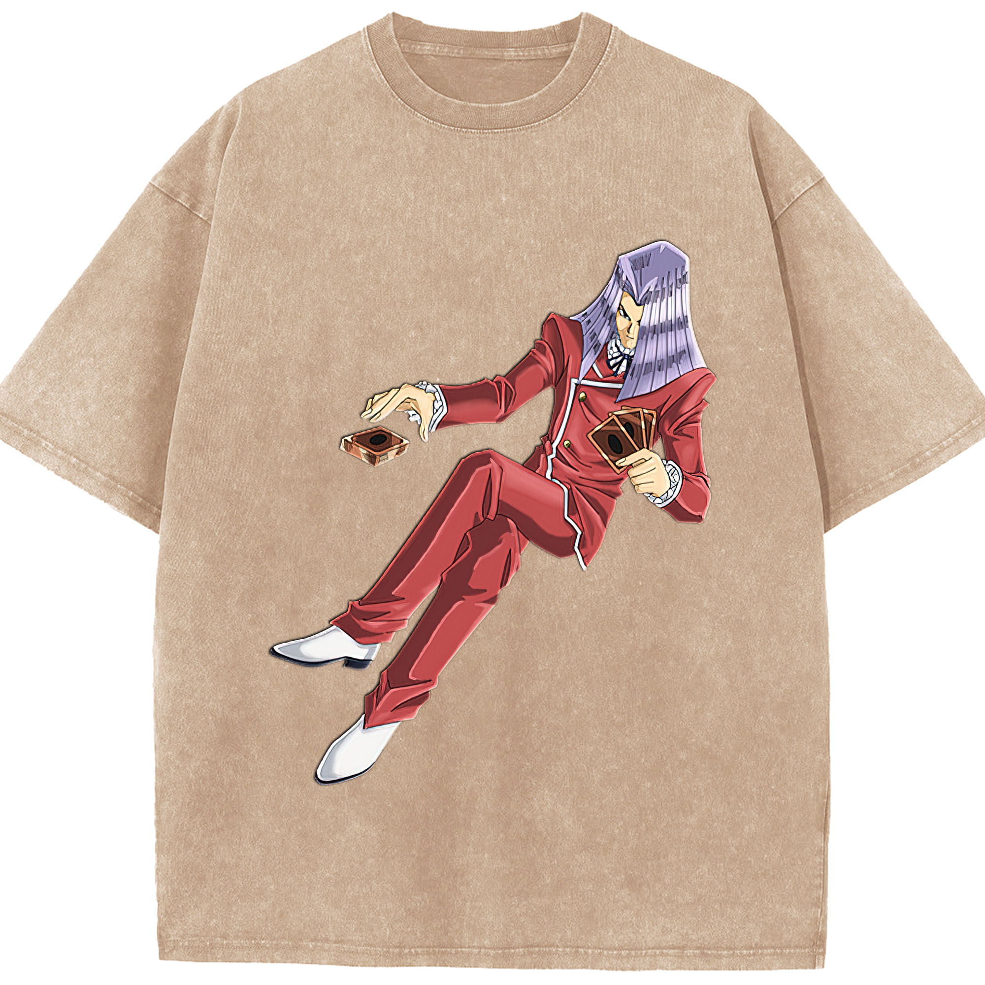 （画像用） 遊☆戯☆王 Yu-Gi-Oh! 綿100% ヴィンテージ風 半袖Tシャツ（フロントプリント）