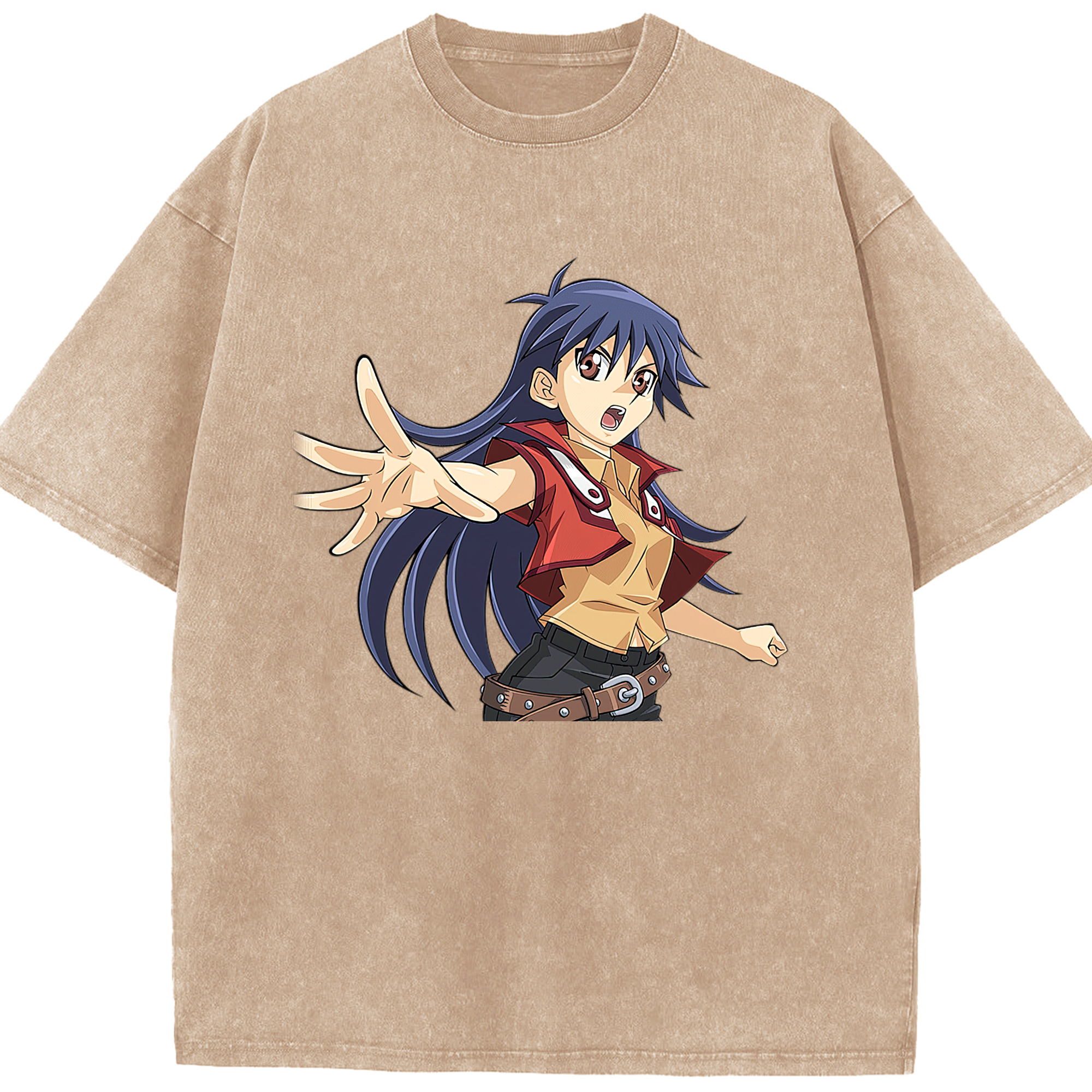 （画像用） 遊☆戯☆王 Yu-Gi-Oh! 綿100% ヴィンテージ風 半袖Tシャツ（フロントプリント）