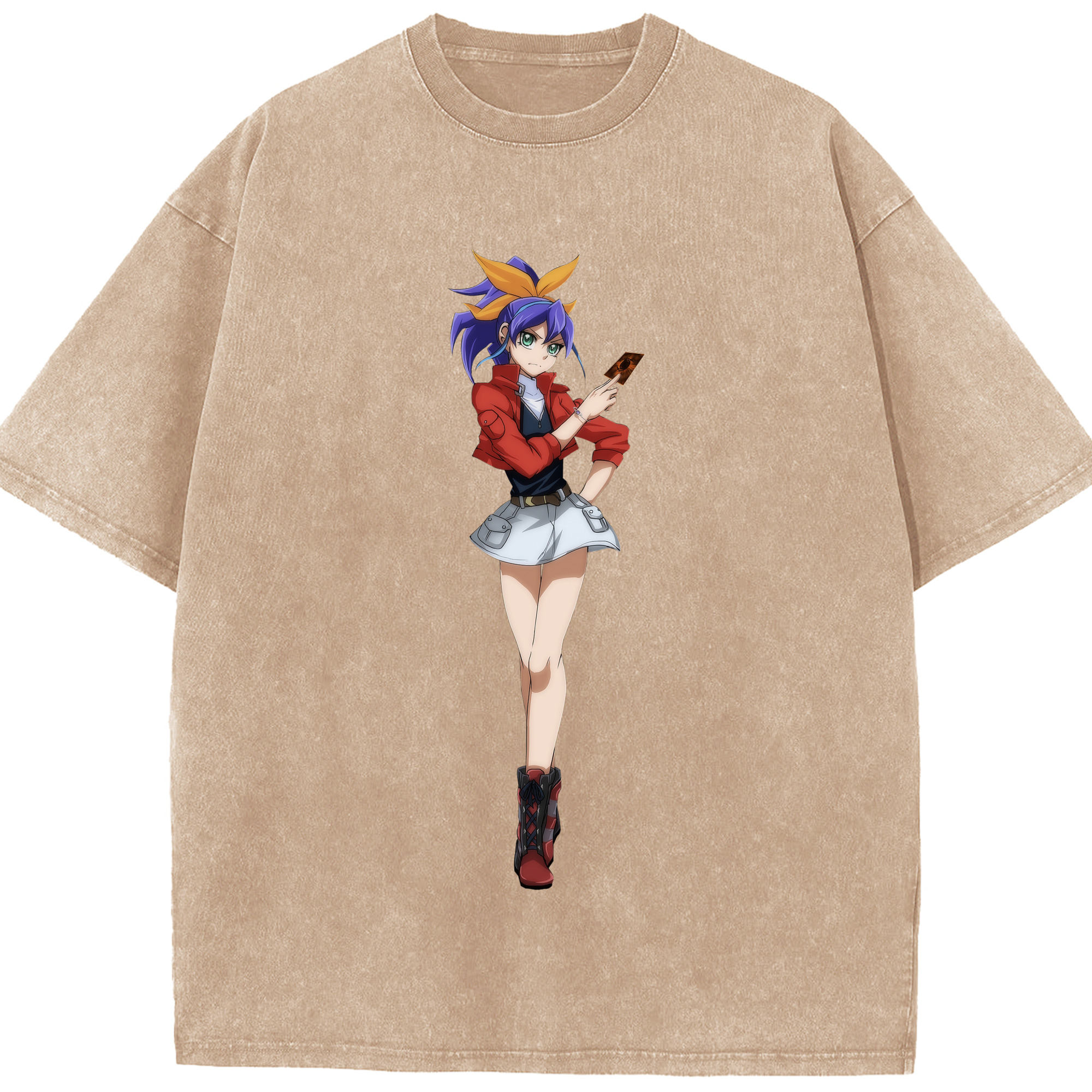 （画像用） 遊☆戯☆王 Yu-Gi-Oh! 綿100% ヴィンテージ風 半袖Tシャツ（フロントプリント）