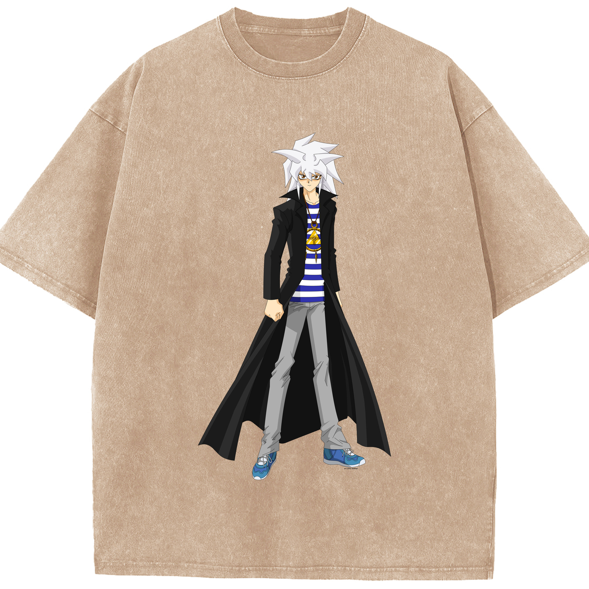 （画像用） 遊☆戯☆王 Yu-Gi-Oh! 綿100% ヴィンテージ風 半袖Tシャツ（フロントプリント）