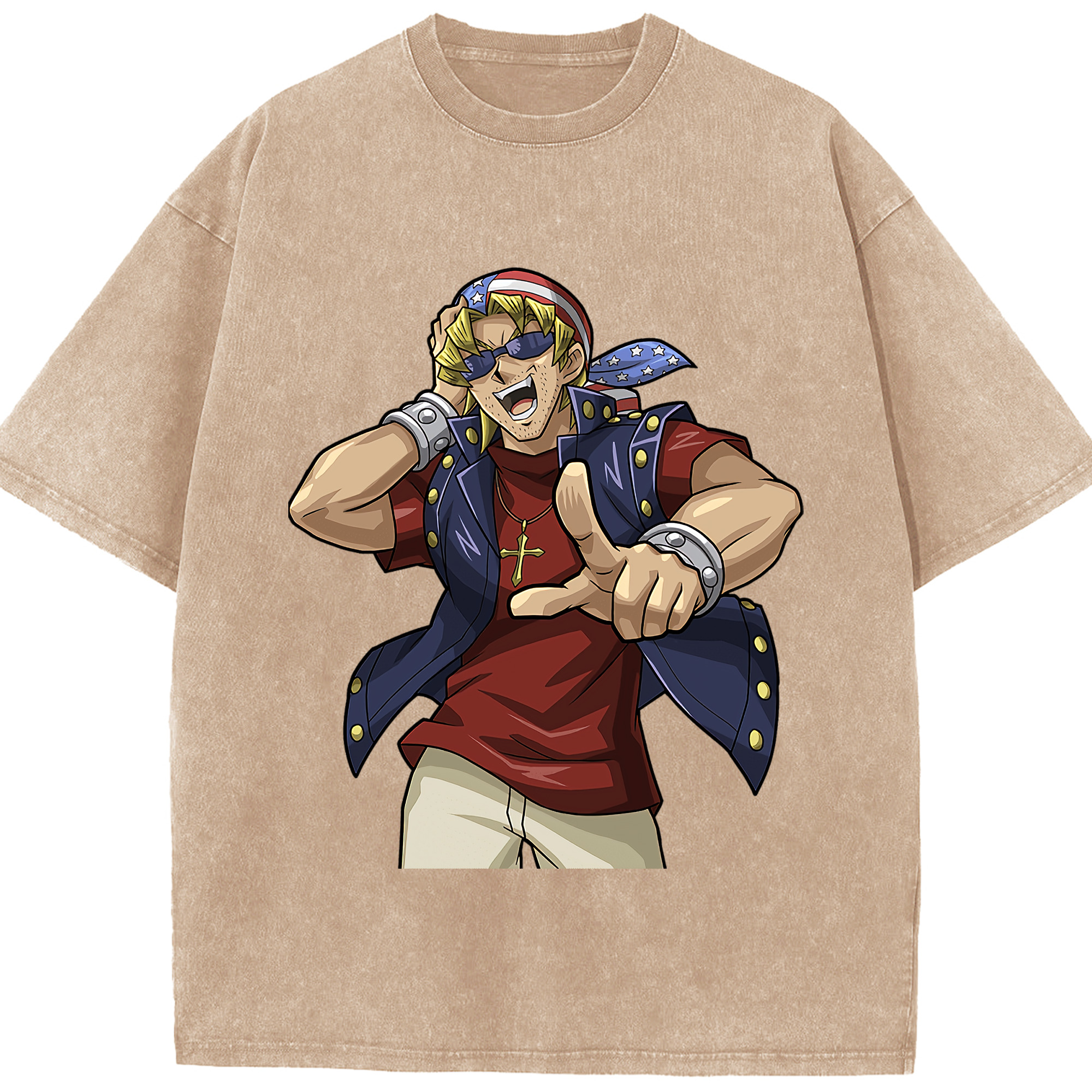 （画像用） 遊☆戯☆王 Yu-Gi-Oh! 綿100% ヴィンテージ風 半袖Tシャツ（フロントプリント）