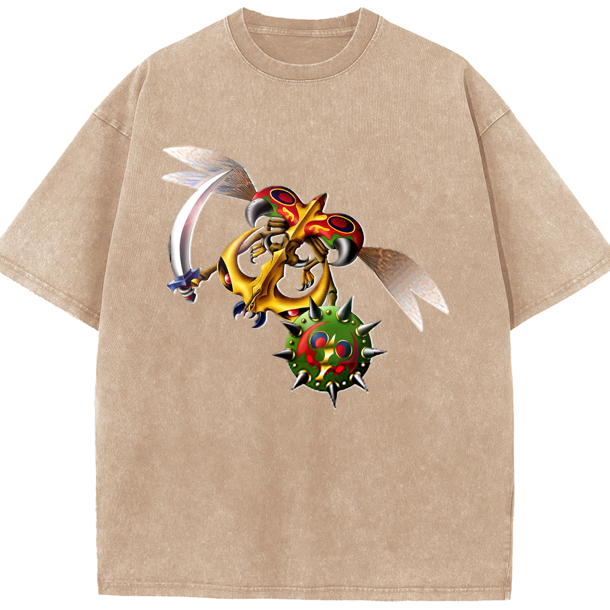 （画像用） 遊☆戯☆王 Yu-Gi-Oh! 綿100% ヴィンテージ風 半袖Tシャツ（フロントプリント）