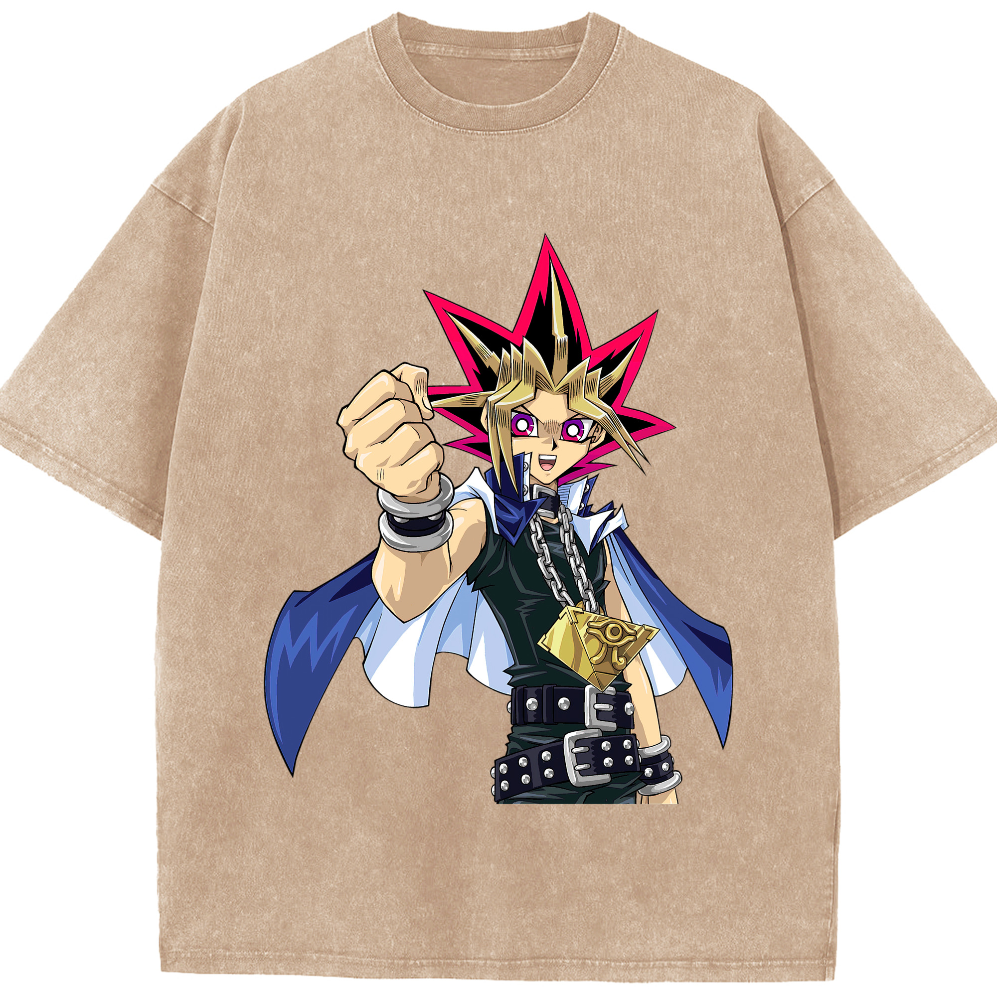（画像用） 遊☆戯☆王 Yu-Gi-Oh! 綿100% ヴィンテージ風 半袖Tシャツ（フロントプリント）