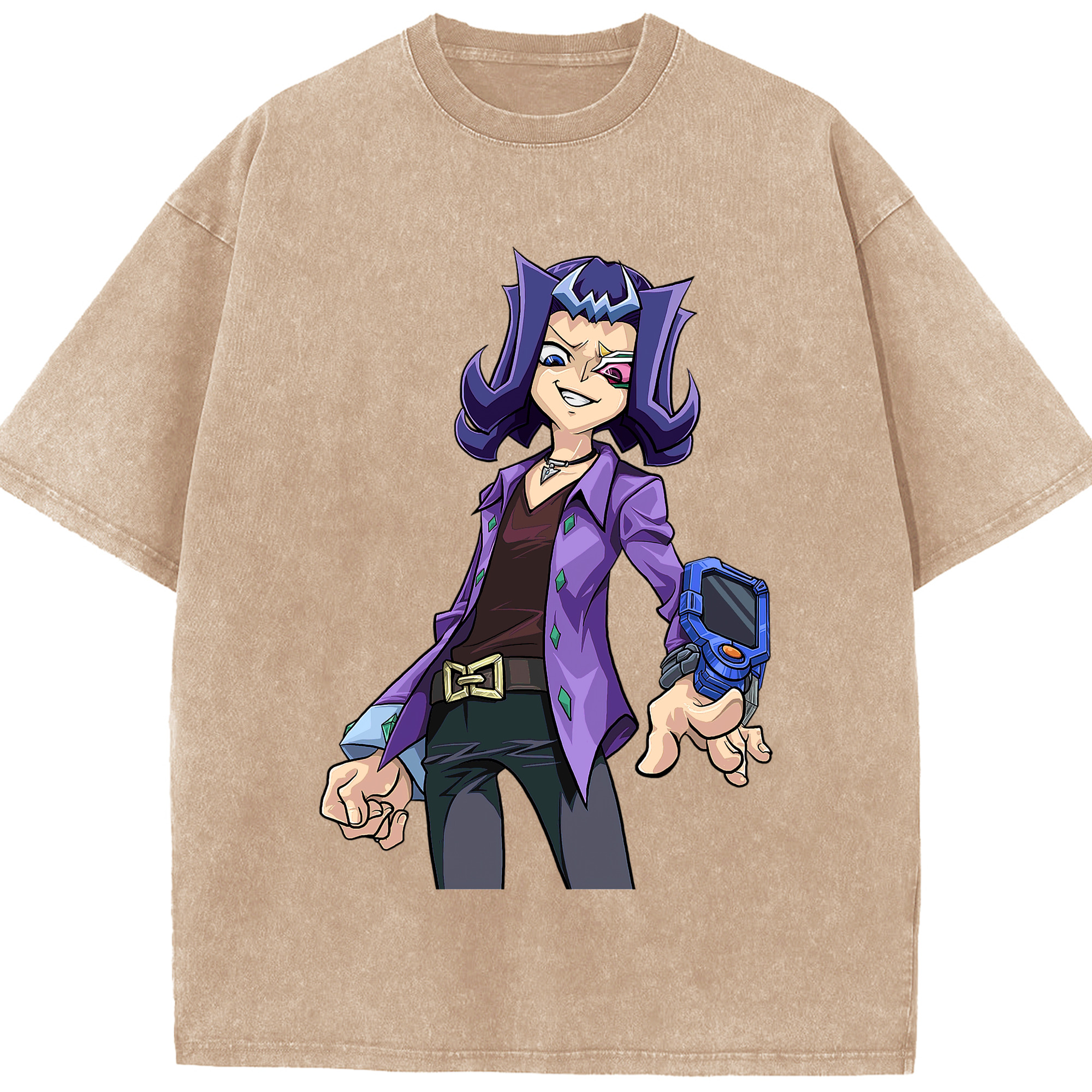 （画像用） 遊☆戯☆王 Yu-Gi-Oh! 綿100% ヴィンテージ風 半袖Tシャツ（フロントプリント）
