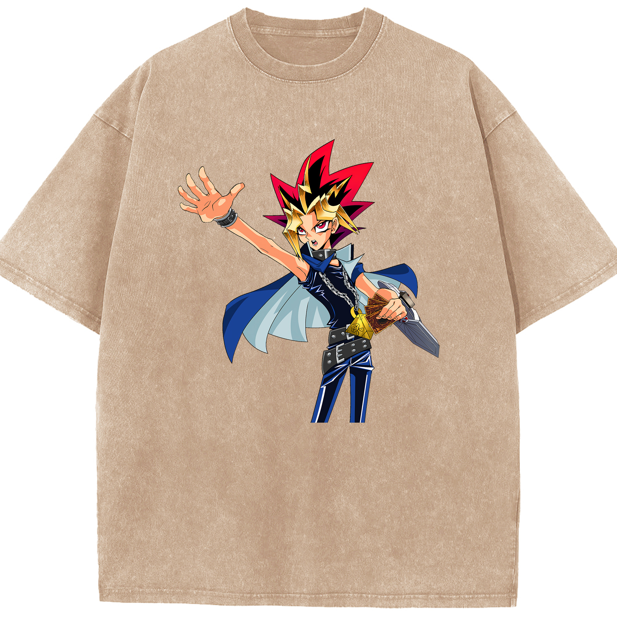 （画像用） 遊☆戯☆王 Yu-Gi-Oh! 綿100% ヴィンテージ風 半袖Tシャツ（フロントプリント）