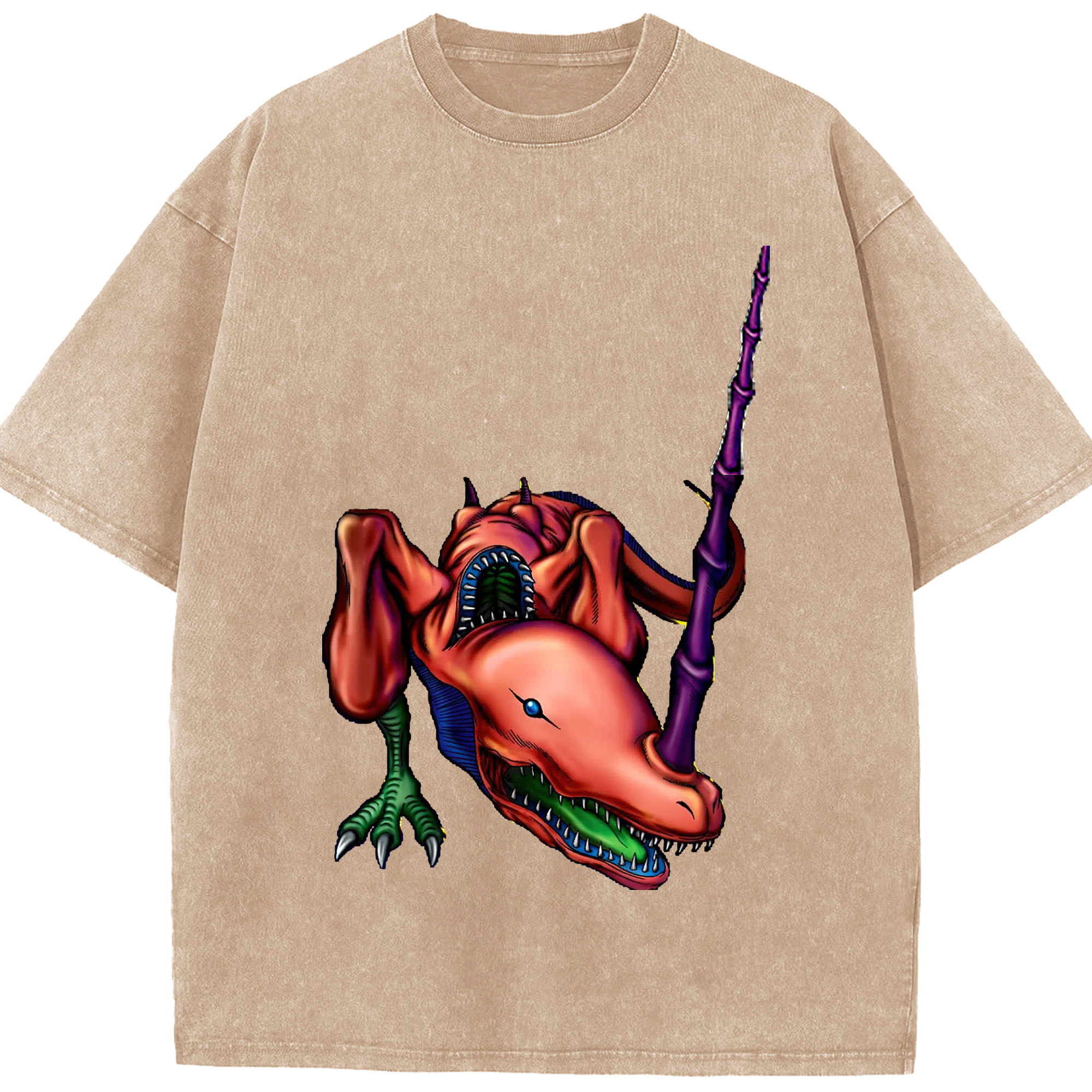 （画像用） 遊☆戯☆王 Yu-Gi-Oh! 綿100% ヴィンテージ風 半袖Tシャツ（フロントプリント）