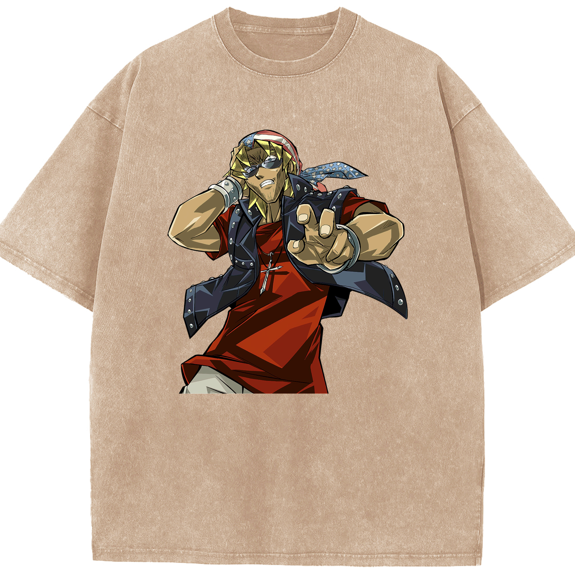 （画像用） 遊☆戯☆王 Yu-Gi-Oh! 綿100% ヴィンテージ風 半袖Tシャツ（フロントプリント）