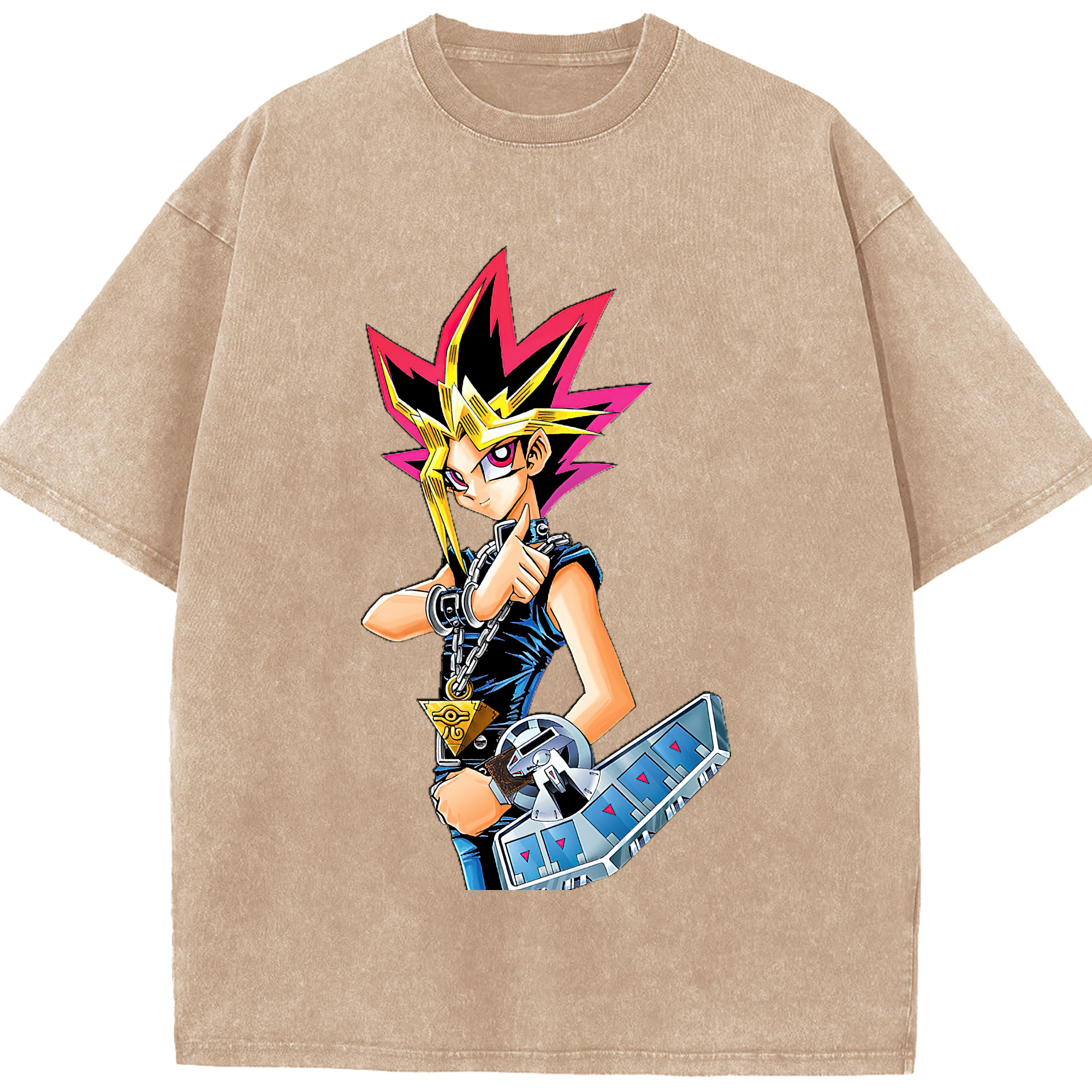 （画像用） 遊☆戯☆王 Yu-Gi-Oh! 綿100% ヴィンテージ風 半袖Tシャツ（フロントプリント）