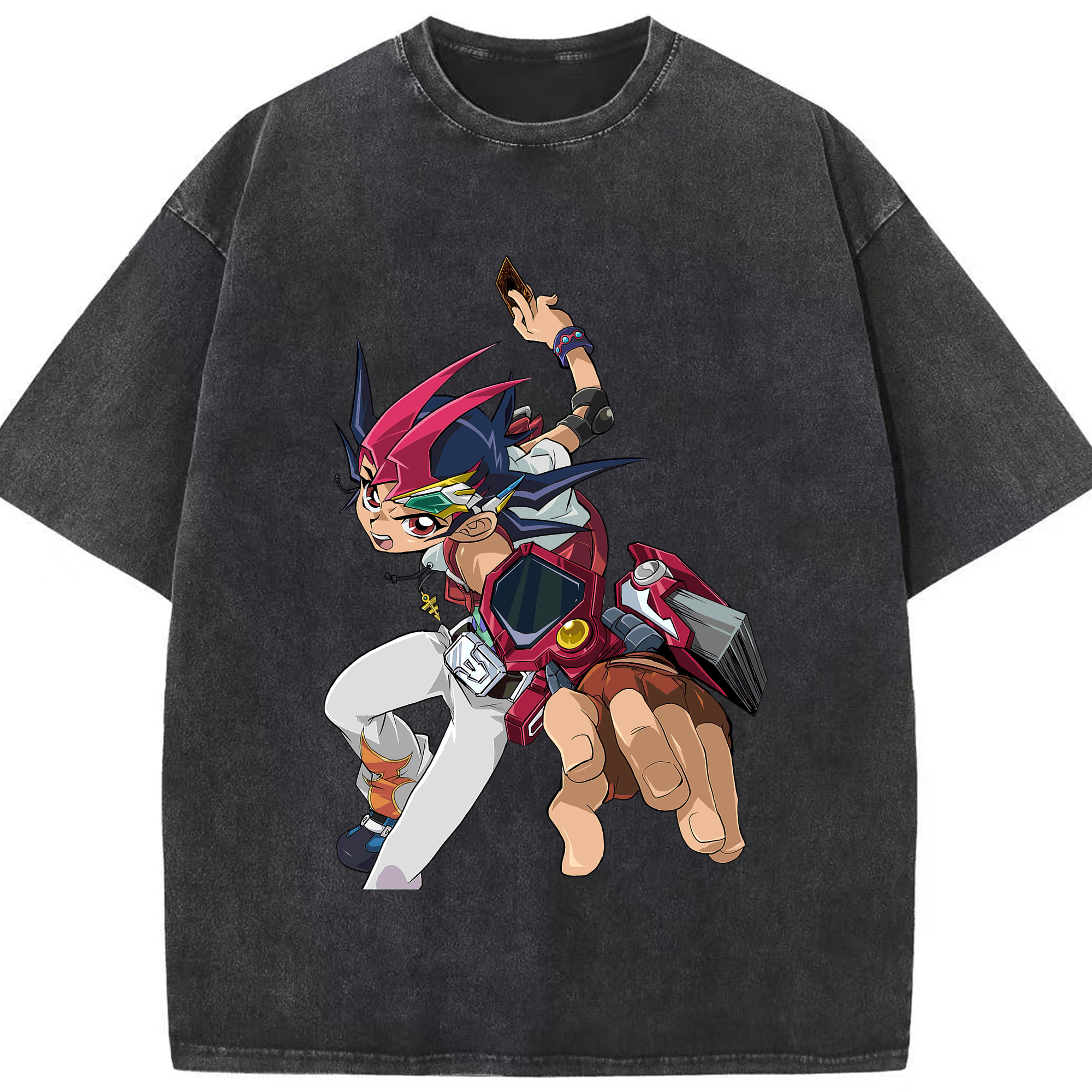 （画像用） 遊☆戯☆王 Yu-Gi-Oh! 綿100% ヴィンテージ風 半袖Tシャツ（フロントプリント）