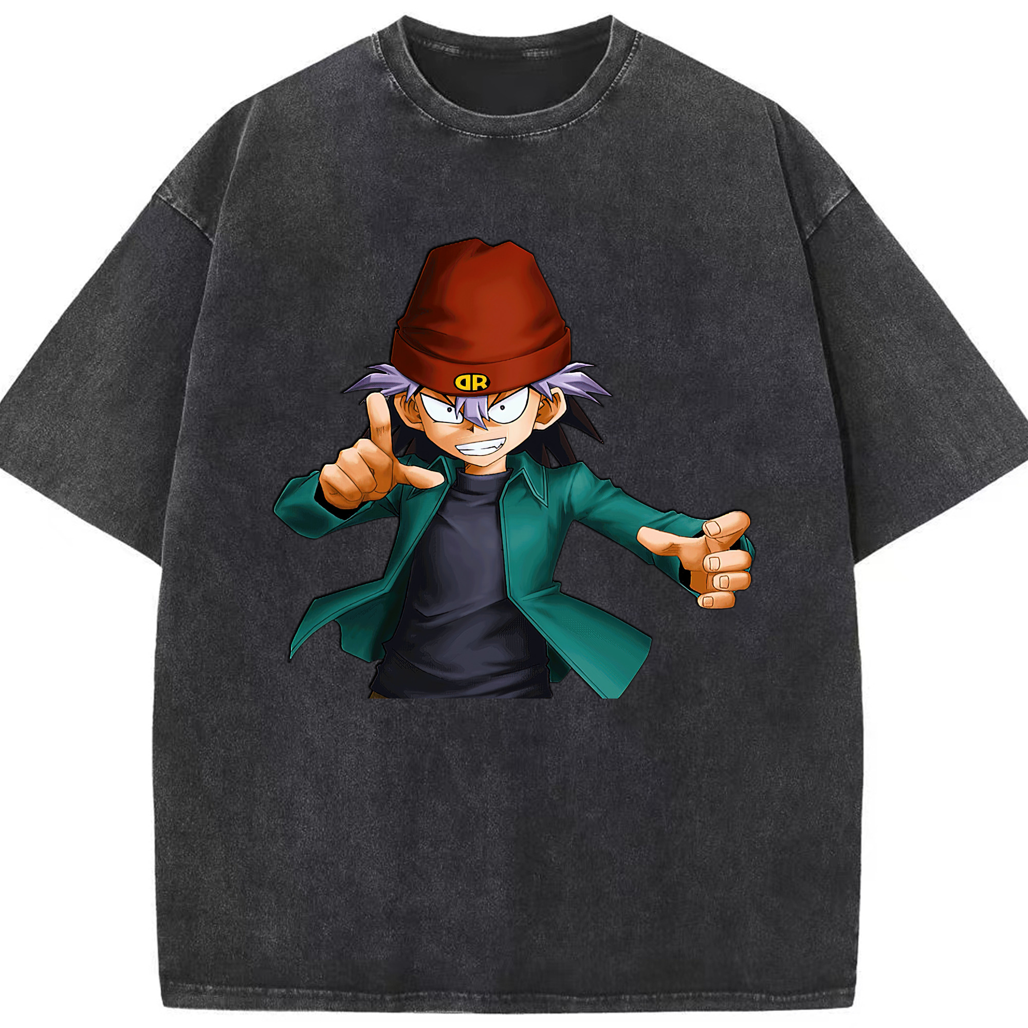 （画像用） 遊☆戯☆王 Yu-Gi-Oh! 綿100% ヴィンテージ風 半袖Tシャツ（フロントプリント）