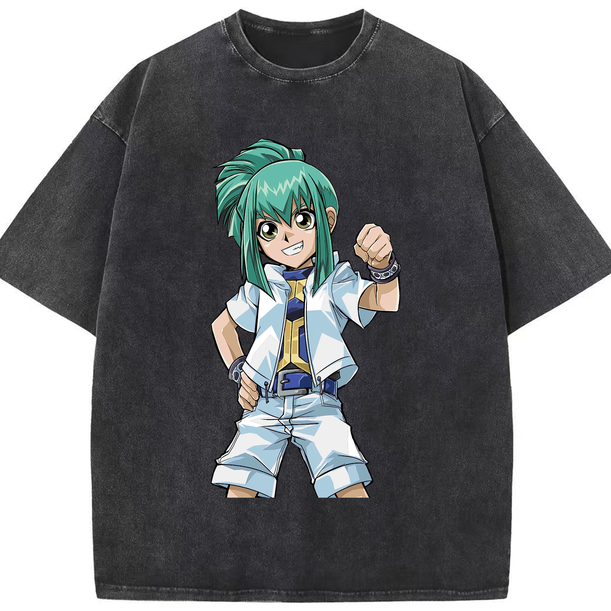 （画像用） 遊☆戯☆王 Yu-Gi-Oh! 綿100% ヴィンテージ風 半袖Tシャツ（フロントプリント）