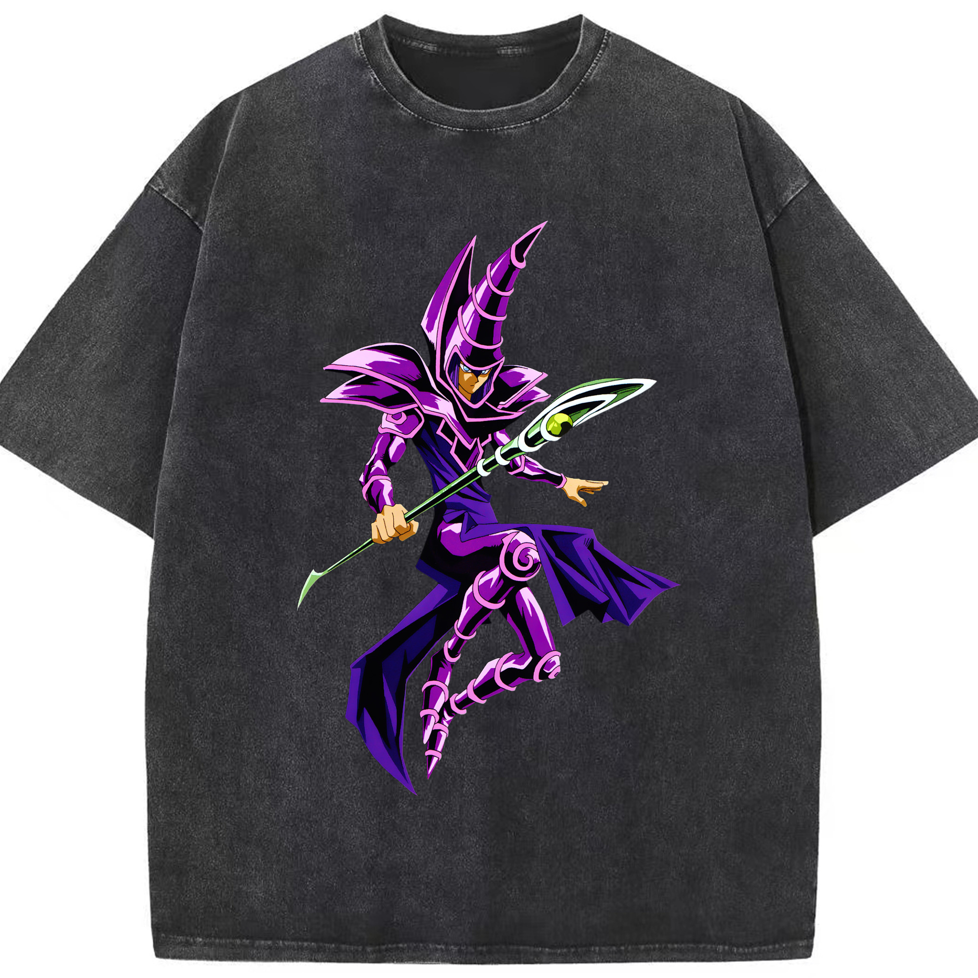 （画像用） 遊☆戯☆王 Yu-Gi-Oh! 綿100% ヴィンテージ風 半袖Tシャツ（フロントプリント）