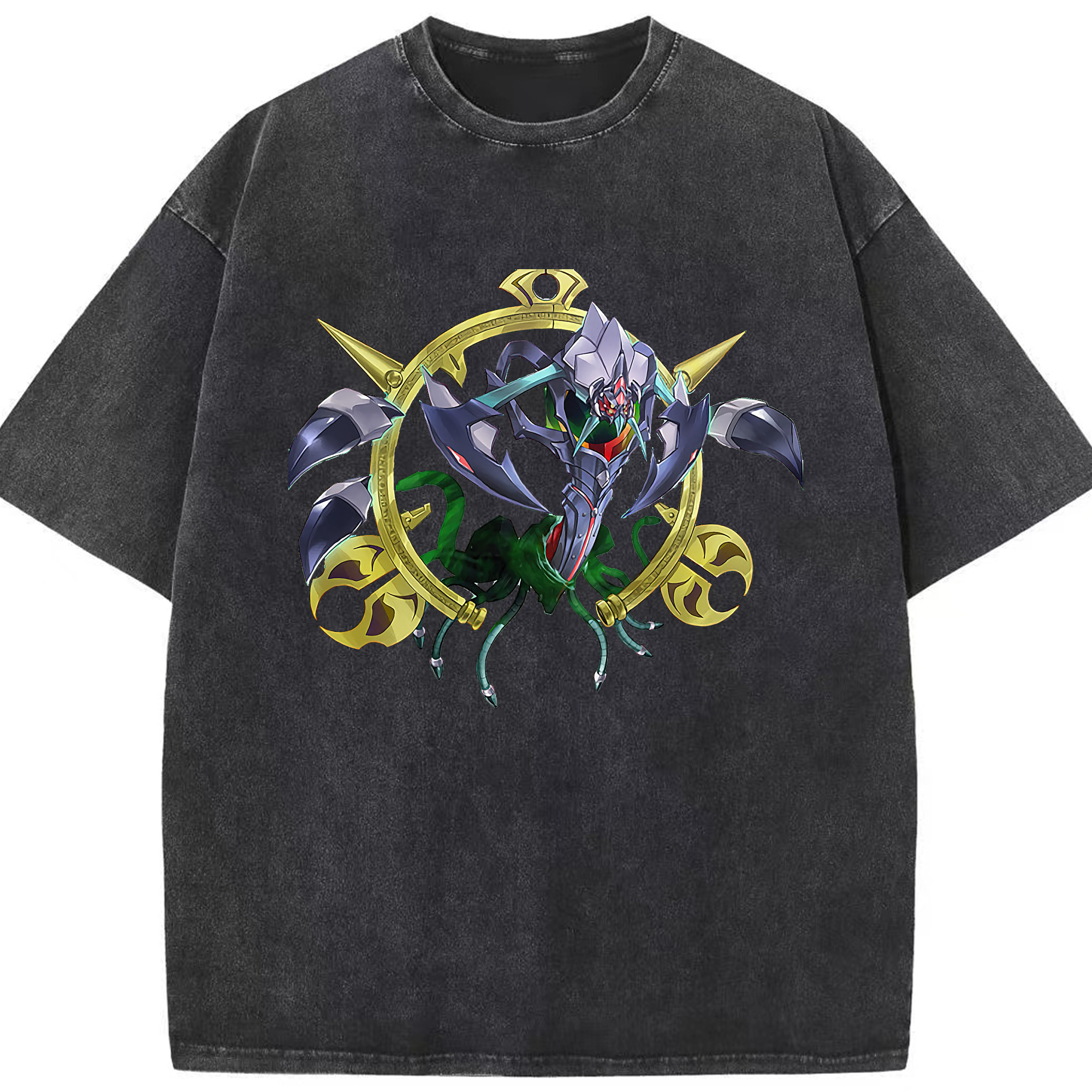 （画像用） 遊☆戯☆王 Yu-Gi-Oh! 綿100% ヴィンテージ風 半袖Tシャツ（フロントプリント）