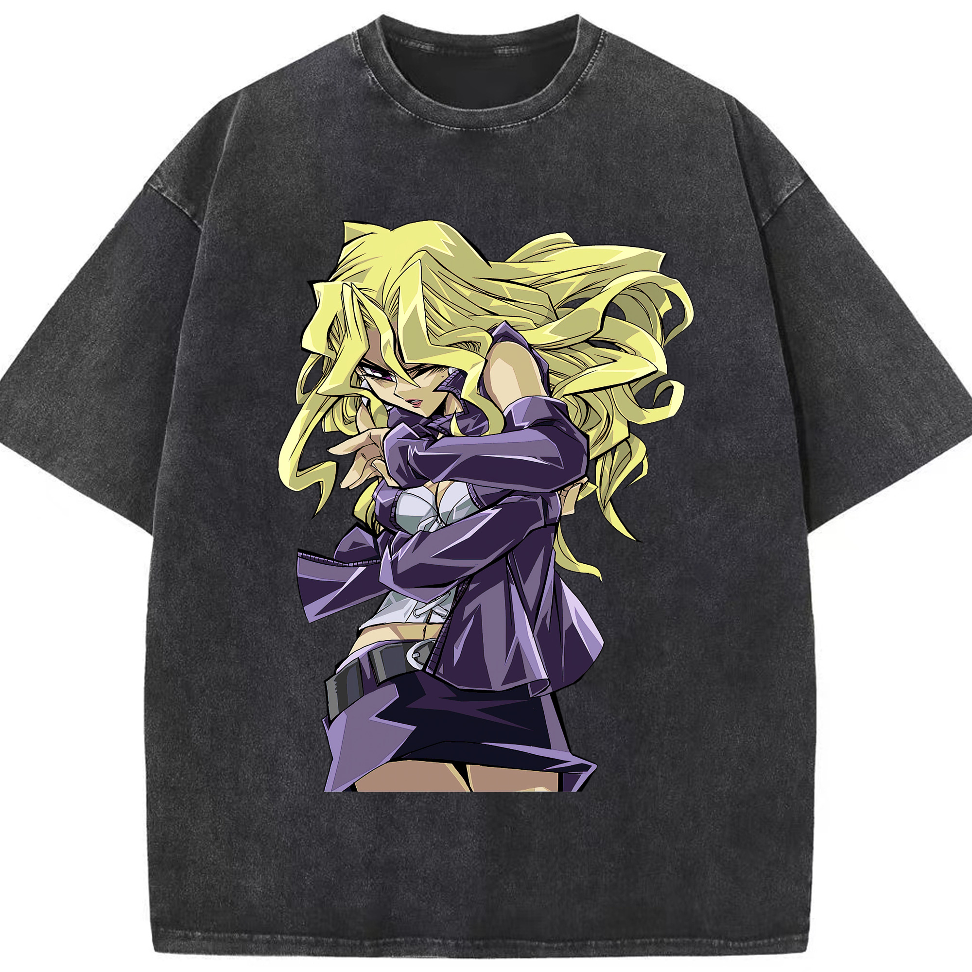 （画像用） 遊☆戯☆王 Yu-Gi-Oh! 綿100% ヴィンテージ風 半袖Tシャツ（フロントプリント）