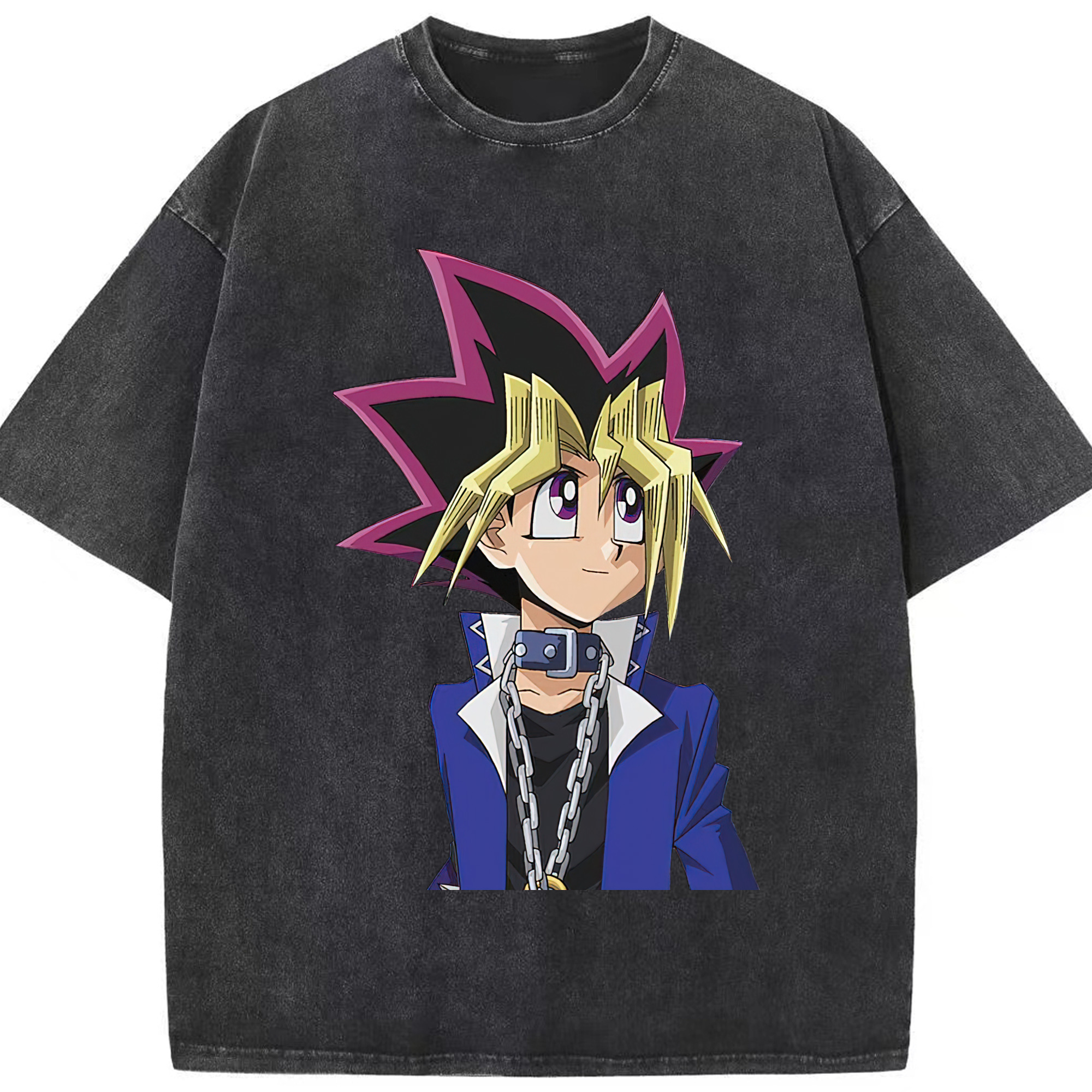 （画像用） 遊☆戯☆王 Yu-Gi-Oh! 綿100% ヴィンテージ風 半袖Tシャツ（フロントプリント）