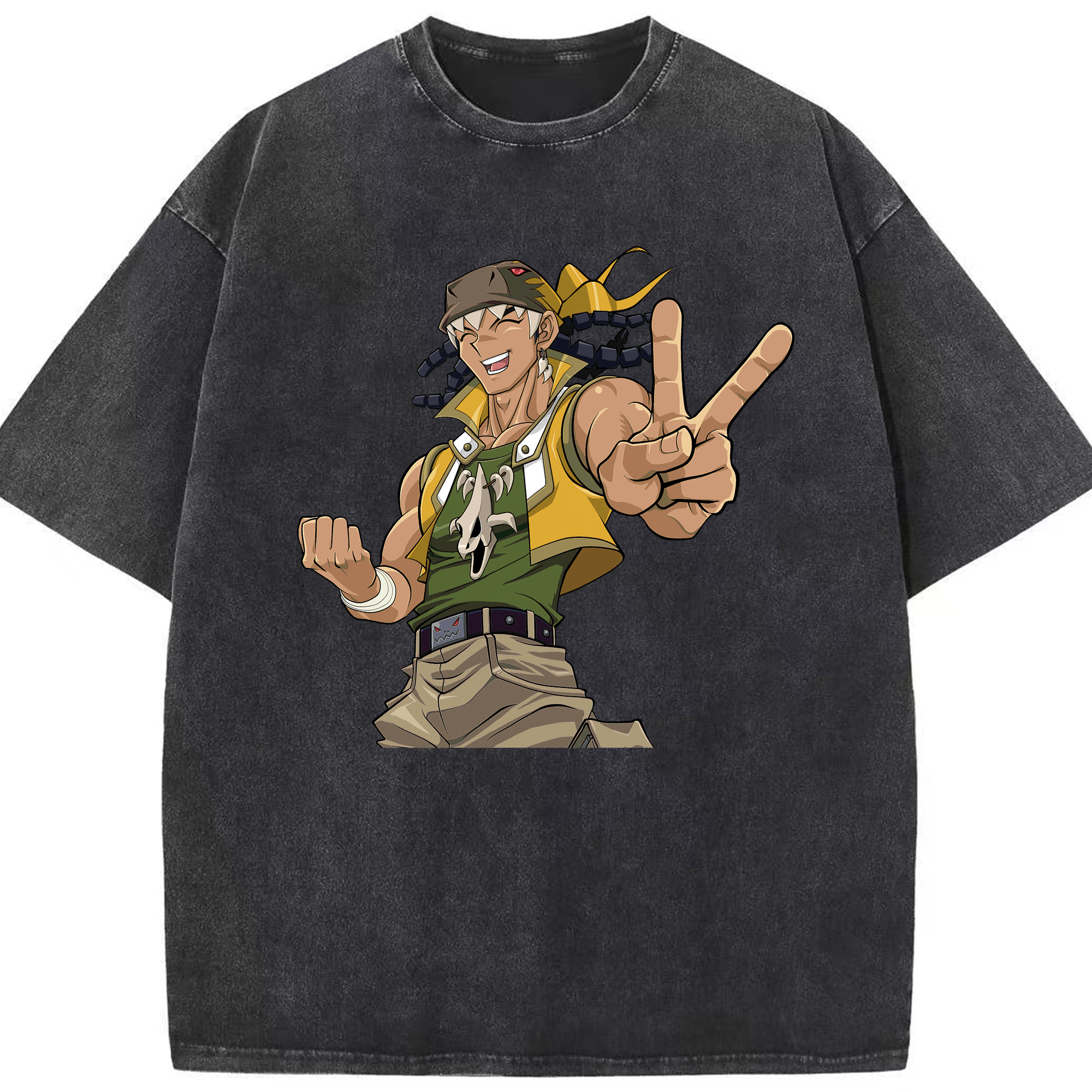 （画像用） 遊☆戯☆王 Yu-Gi-Oh! 綿100% ヴィンテージ風 半袖Tシャツ（フロントプリント）