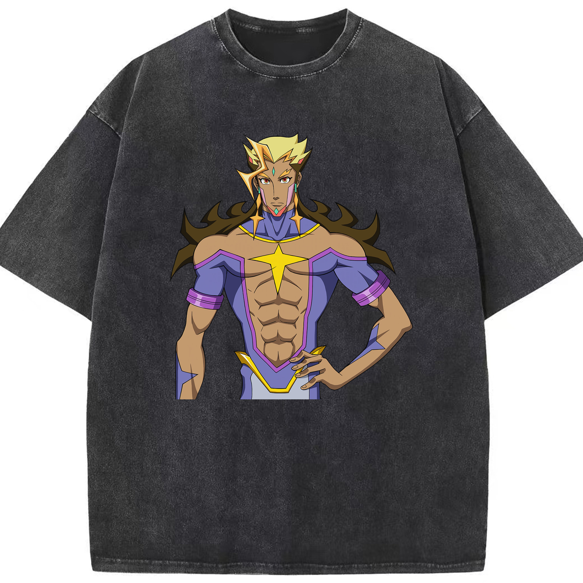 （画像用） 遊☆戯☆王 Yu-Gi-Oh! 綿100% ヴィンテージ風 半袖Tシャツ（フロントプリント）
