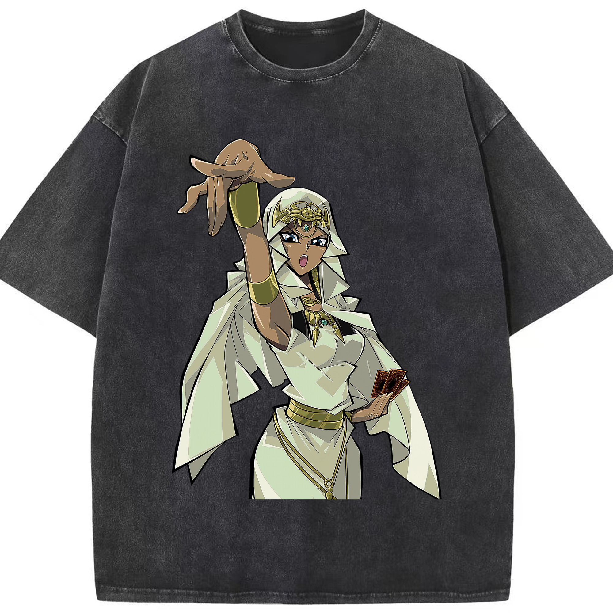 （画像用） 遊☆戯☆王 Yu-Gi-Oh! 綿100% ヴィンテージ風 半袖Tシャツ（フロントプリント）