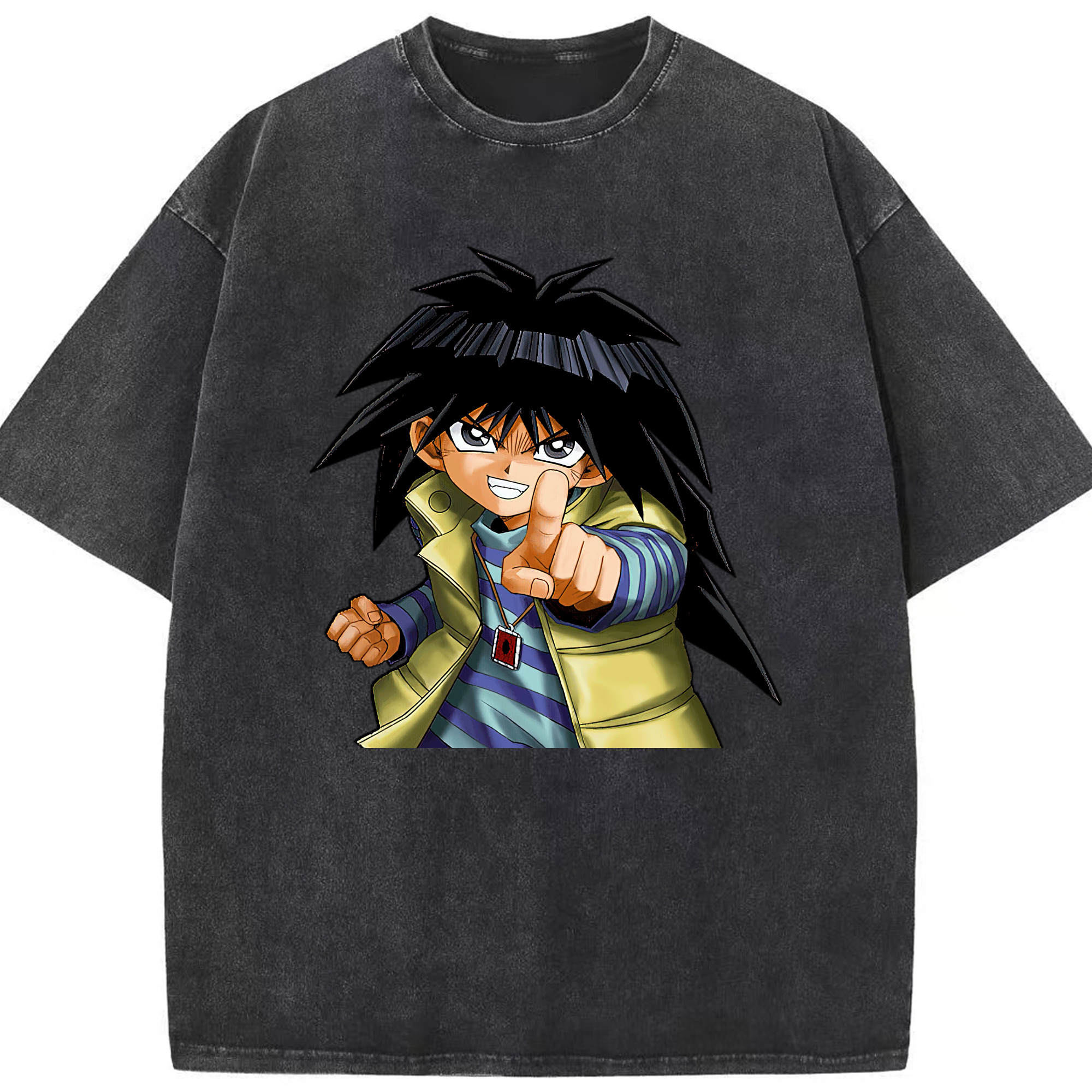 （画像用） 遊☆戯☆王 Yu-Gi-Oh! 綿100% ヴィンテージ風 半袖Tシャツ（フロントプリント）