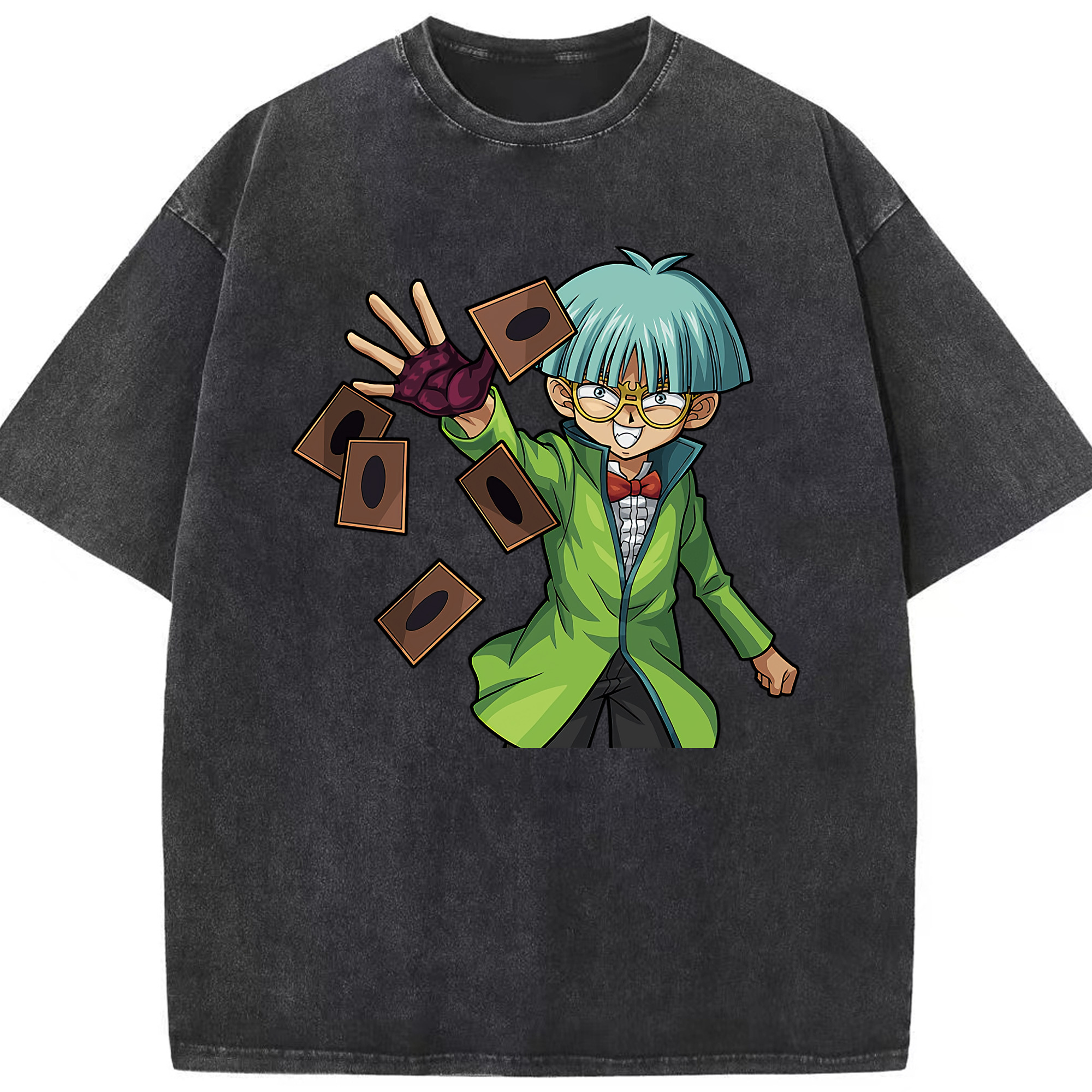 （画像用） 遊☆戯☆王 Yu-Gi-Oh! 綿100% ヴィンテージ風 半袖Tシャツ（フロントプリント）