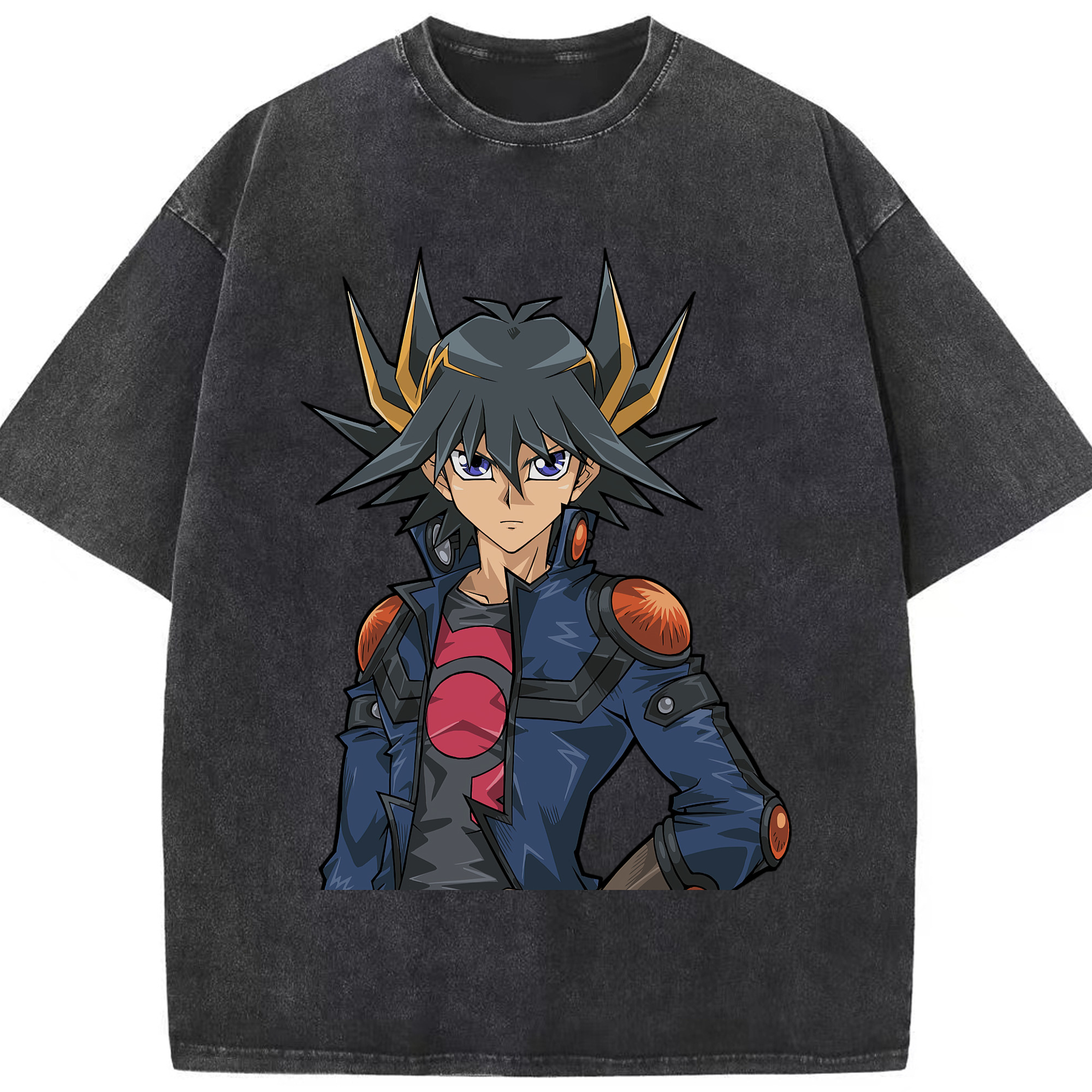 （画像用） 遊☆戯☆王 Yu-Gi-Oh! 綿100% ヴィンテージ風 半袖Tシャツ（フロントプリント）