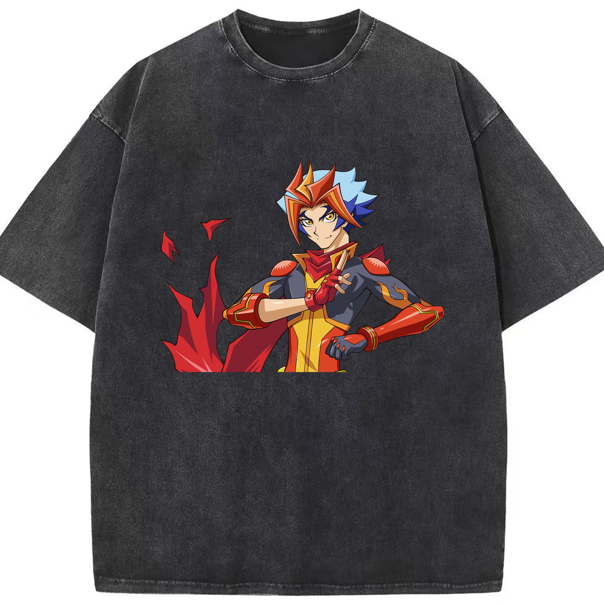 （画像用） 遊☆戯☆王 Yu-Gi-Oh! 綿100% ヴィンテージ風 半袖Tシャツ（フロントプリント）