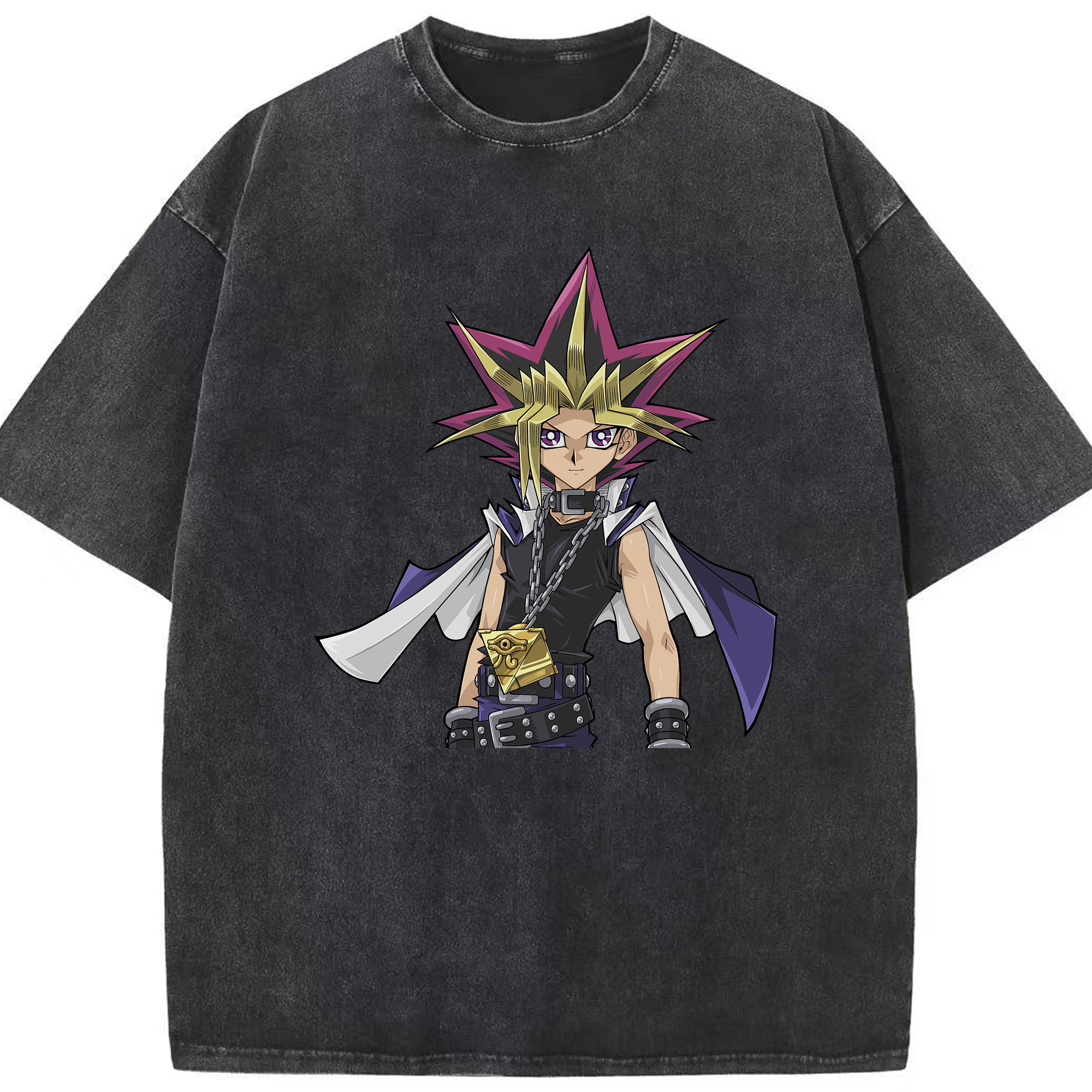 （画像用） 遊☆戯☆王 Yu-Gi-Oh! 綿100% ヴィンテージ風 半袖Tシャツ（フロントプリント）