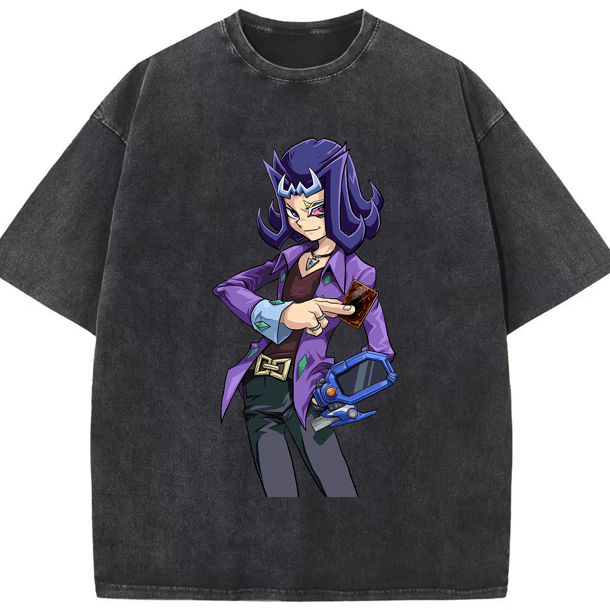 （画像用） 遊☆戯☆王 Yu-Gi-Oh! 綿100% ヴィンテージ風 半袖Tシャツ（フロントプリント）