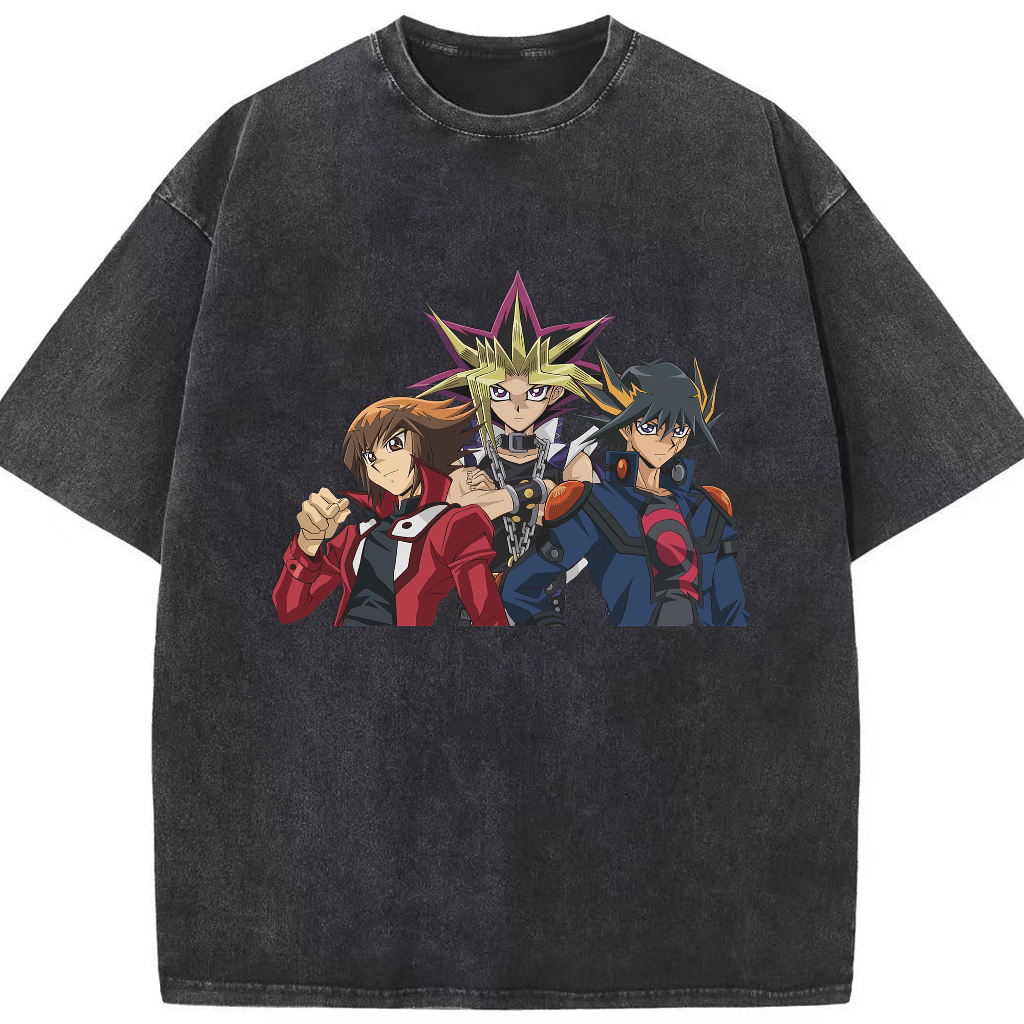 （画像用） 遊☆戯☆王 Yu-Gi-Oh! 綿100% ヴィンテージ風 半袖Tシャツ（フロントプリント）