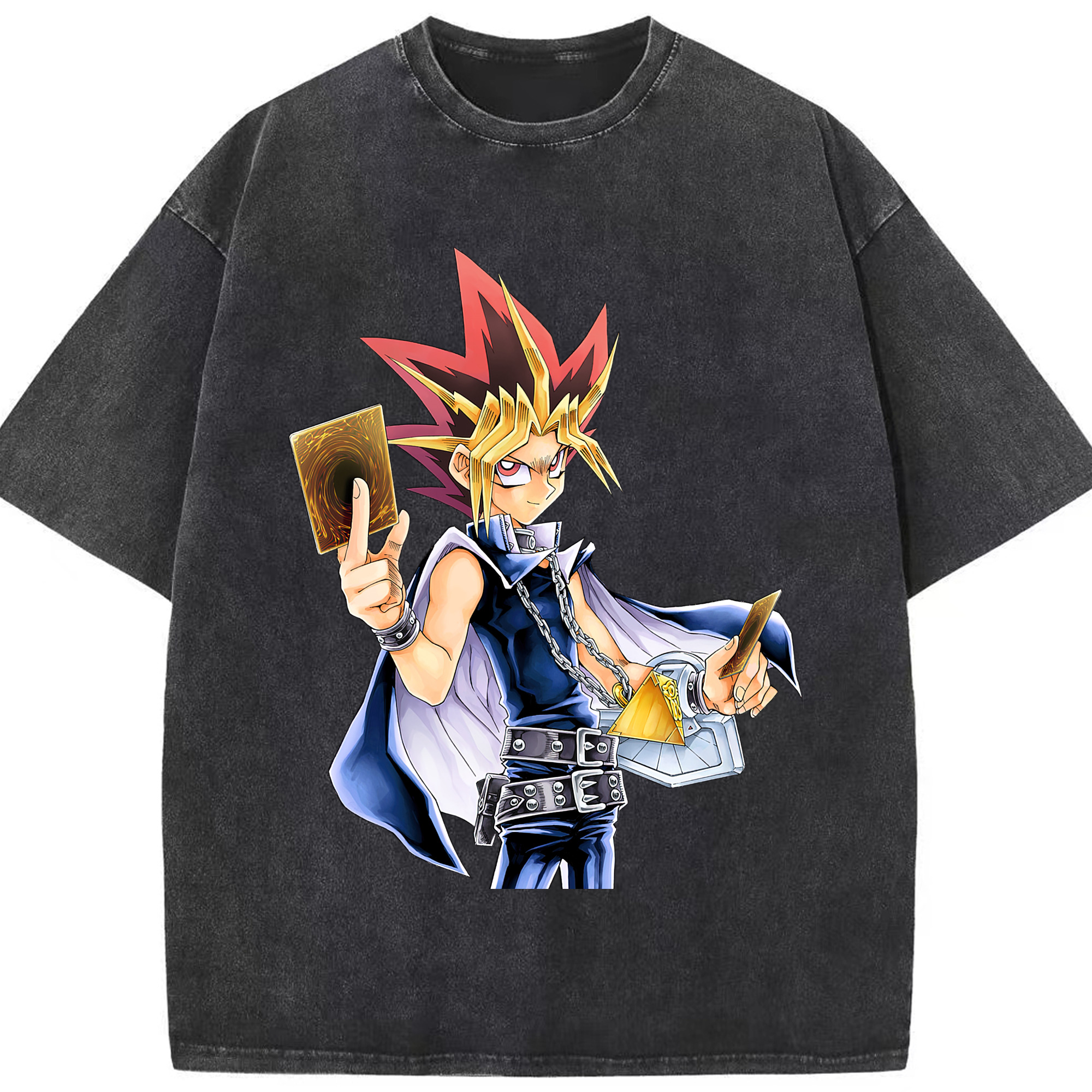 （画像用） 遊☆戯☆王 Yu-Gi-Oh! 綿100% ヴィンテージ風 半袖Tシャツ（フロントプリント）