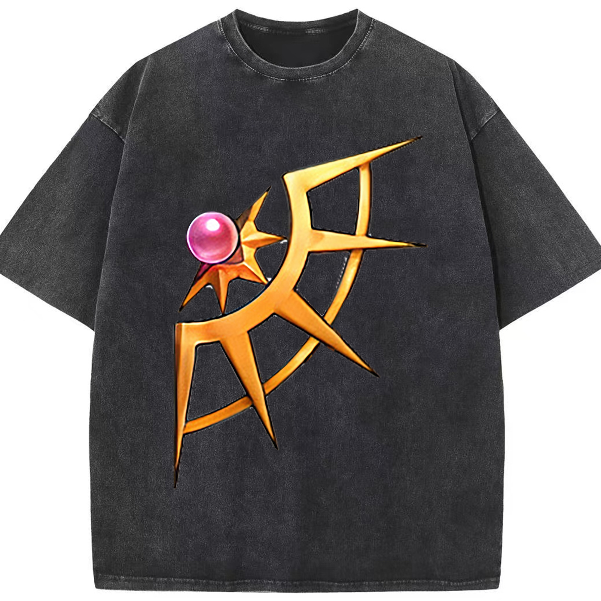 （画像用） 遊☆戯☆王 Yu-Gi-Oh! 綿100% ヴィンテージ風 半袖Tシャツ（フロントプリント）