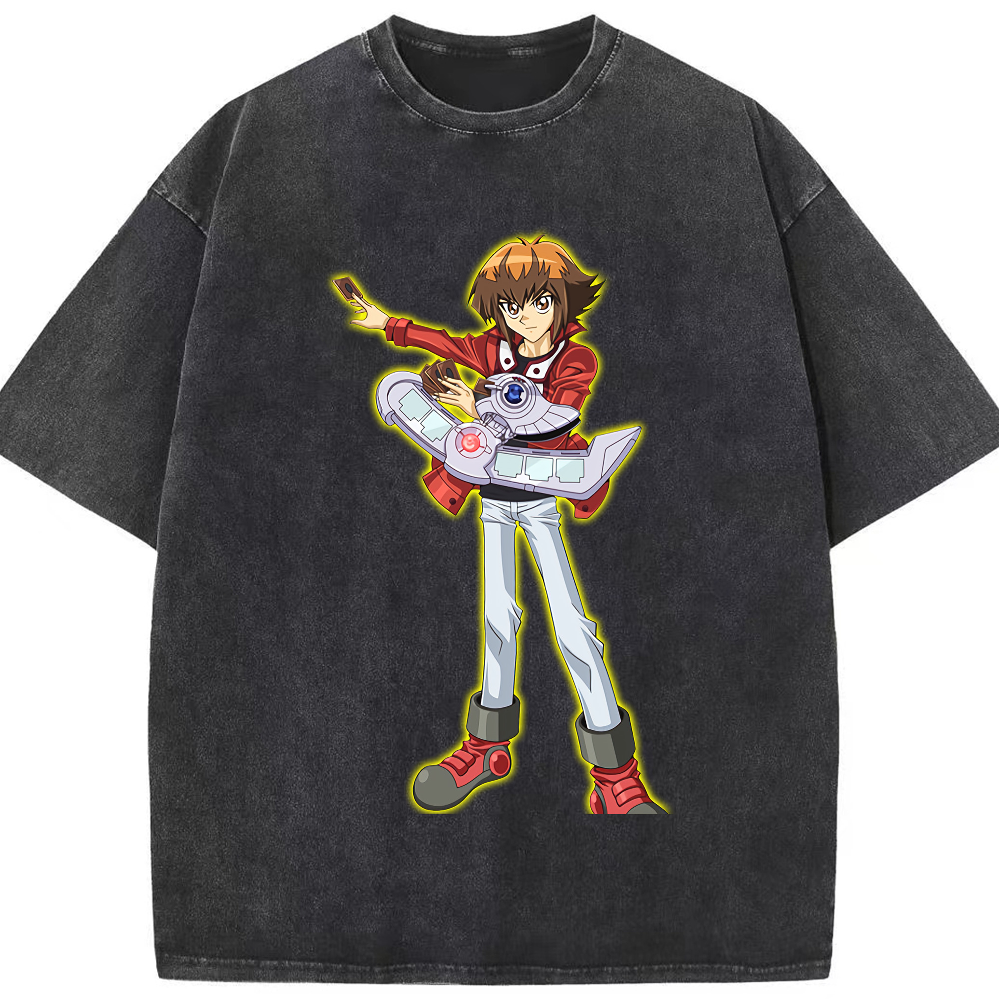 （画像用） 遊☆戯☆王 Yu-Gi-Oh! 綿100% ヴィンテージ風 半袖Tシャツ（フロントプリント）