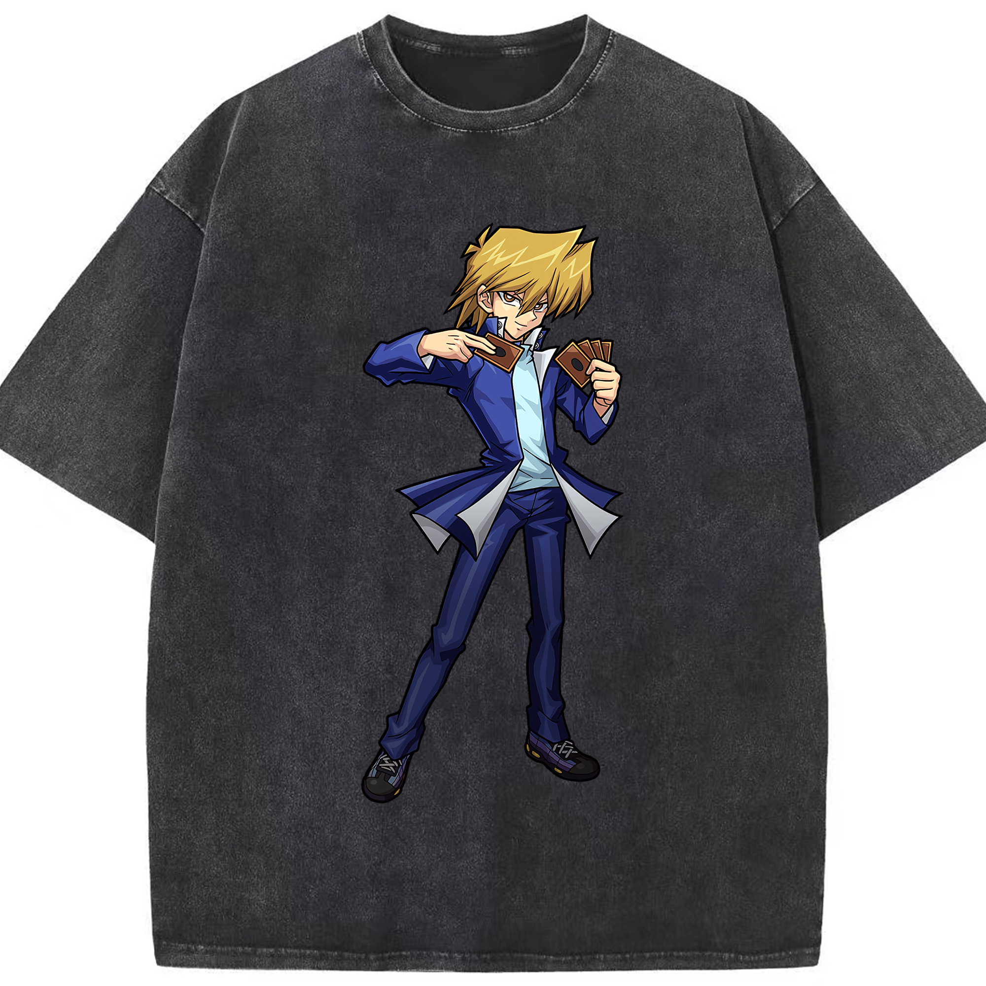 （画像用） 遊☆戯☆王 Yu-Gi-Oh! 綿100% ヴィンテージ風 半袖Tシャツ（フロントプリント）