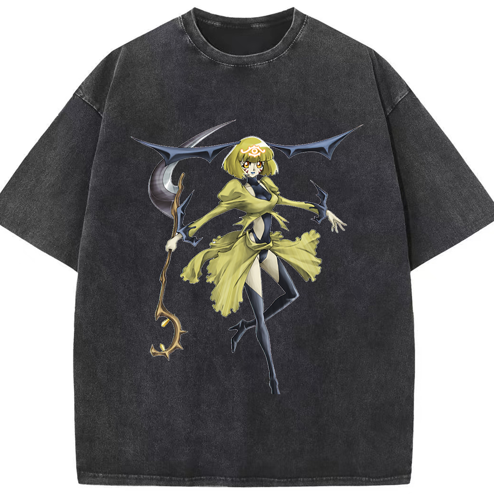 （画像用） 遊☆戯☆王 Yu-Gi-Oh! 綿100% ヴィンテージ風 半袖Tシャツ（フロントプリント）