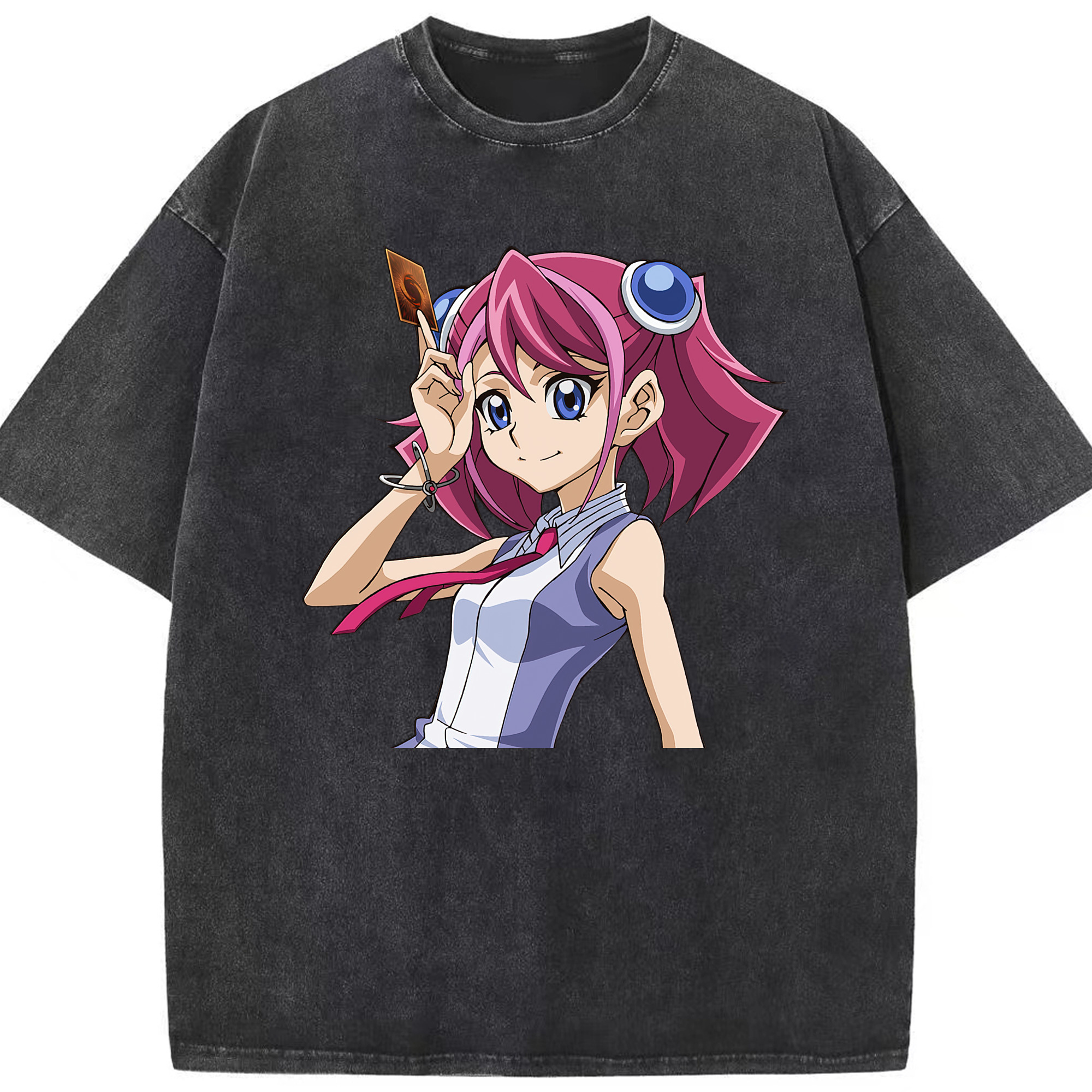 （画像用） 遊☆戯☆王 Yu-Gi-Oh! 綿100% ヴィンテージ風 半袖Tシャツ（フロントプリント）