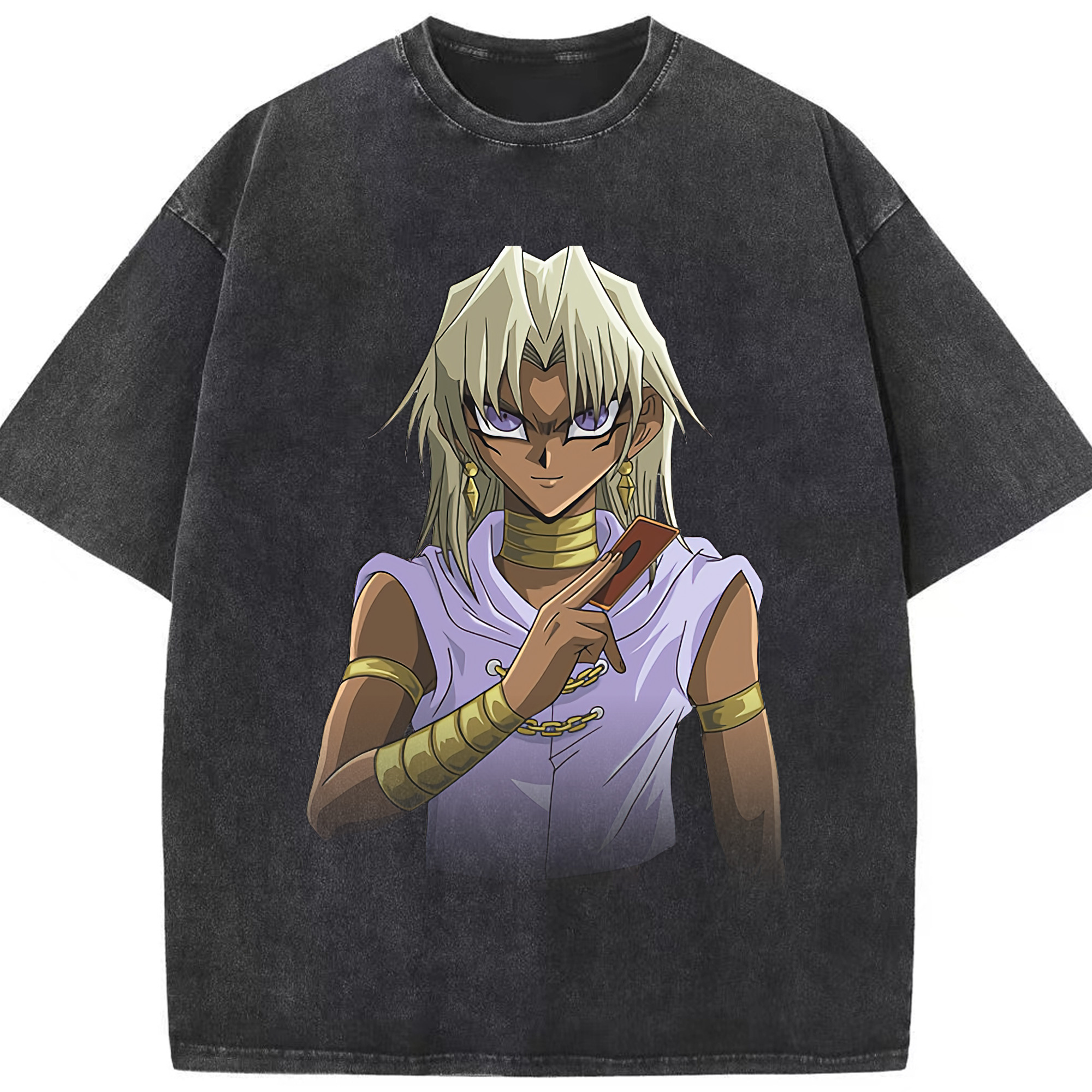 （画像用） 遊☆戯☆王 Yu-Gi-Oh! 綿100% ヴィンテージ風 半袖Tシャツ（フロントプリント）