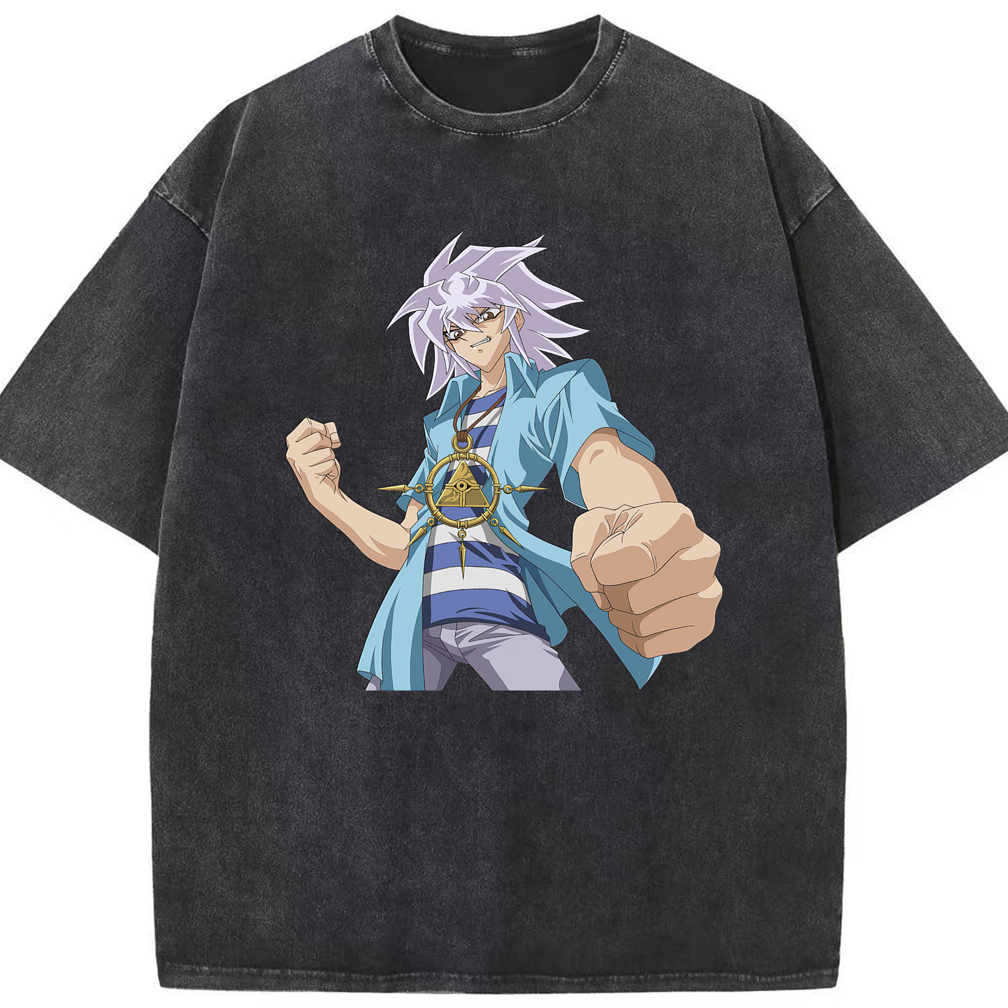 （画像用） 遊☆戯☆王 Yu-Gi-Oh! 綿100% ヴィンテージ風 半袖Tシャツ（フロントプリント）