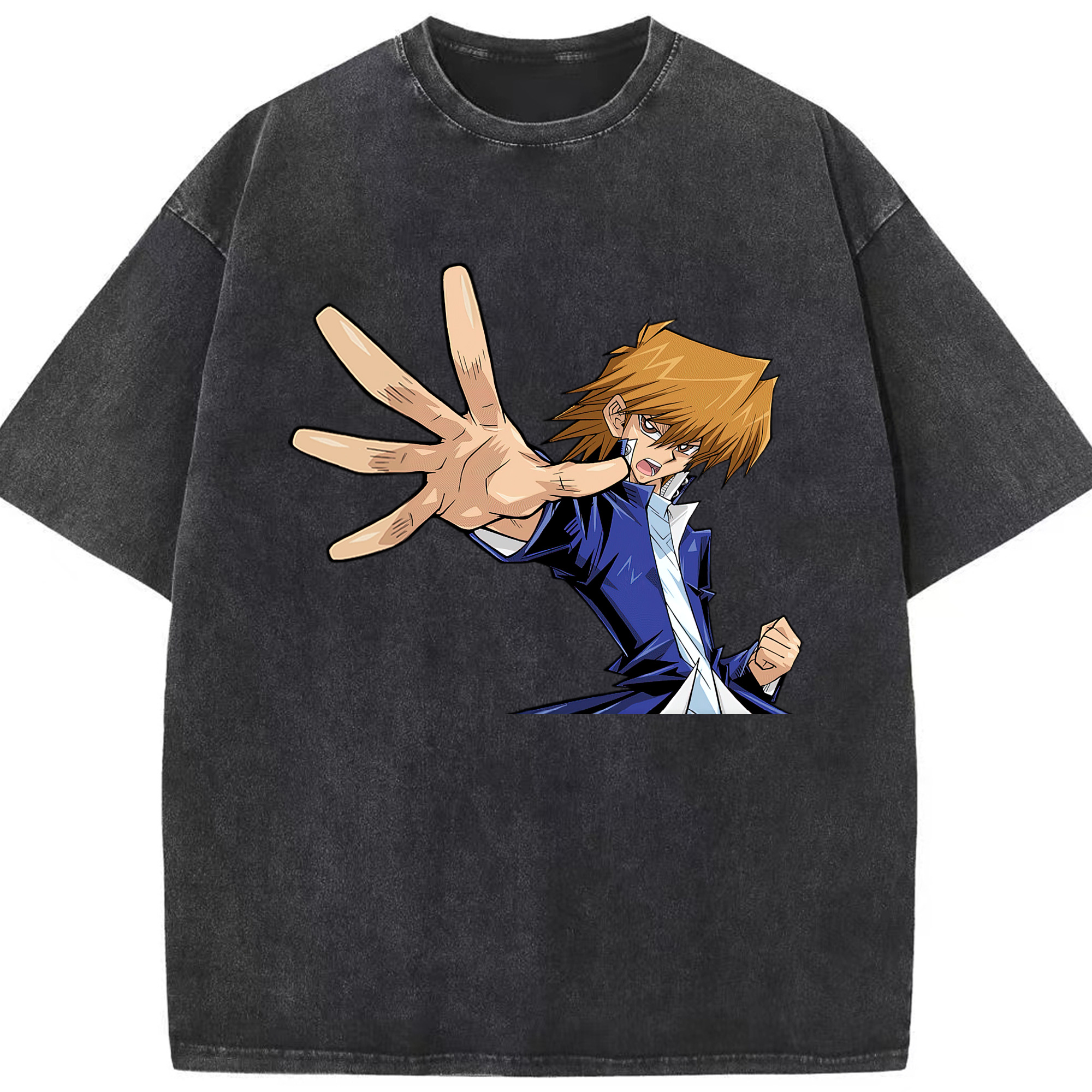 （画像用） 遊☆戯☆王 Yu-Gi-Oh! 綿100% ヴィンテージ風 半袖Tシャツ（フロントプリント）